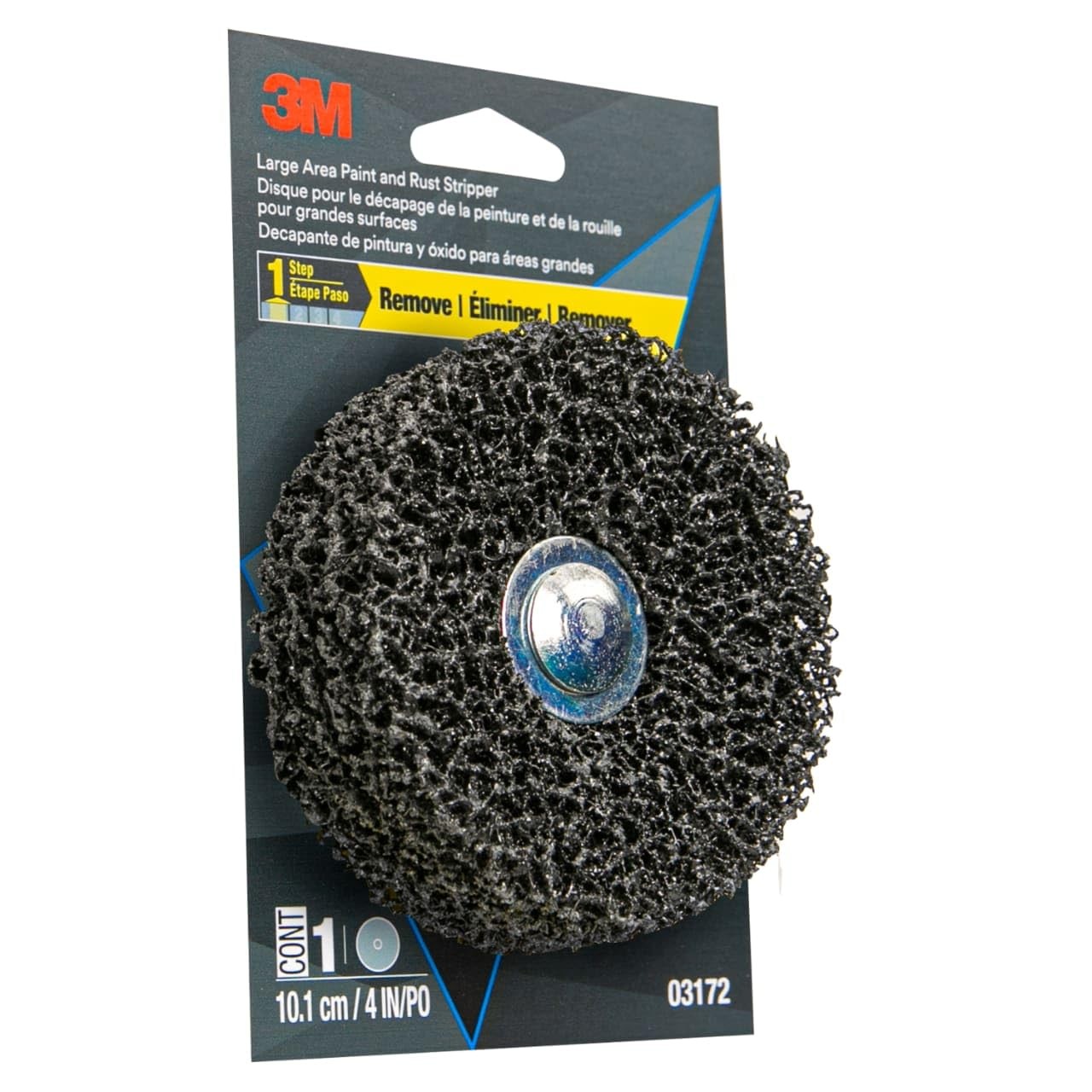3M Large Area Paint and Rust Stripper, Step 1, 4 inches, Pack 4 inch, Black