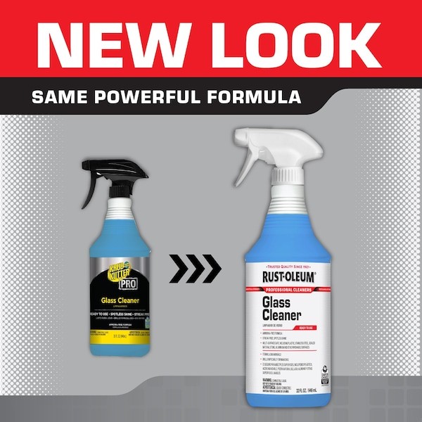 Rust-Oleum Professional Cleaners 352245 Liquid Glass Cleaner, 32 Oz, Blue,