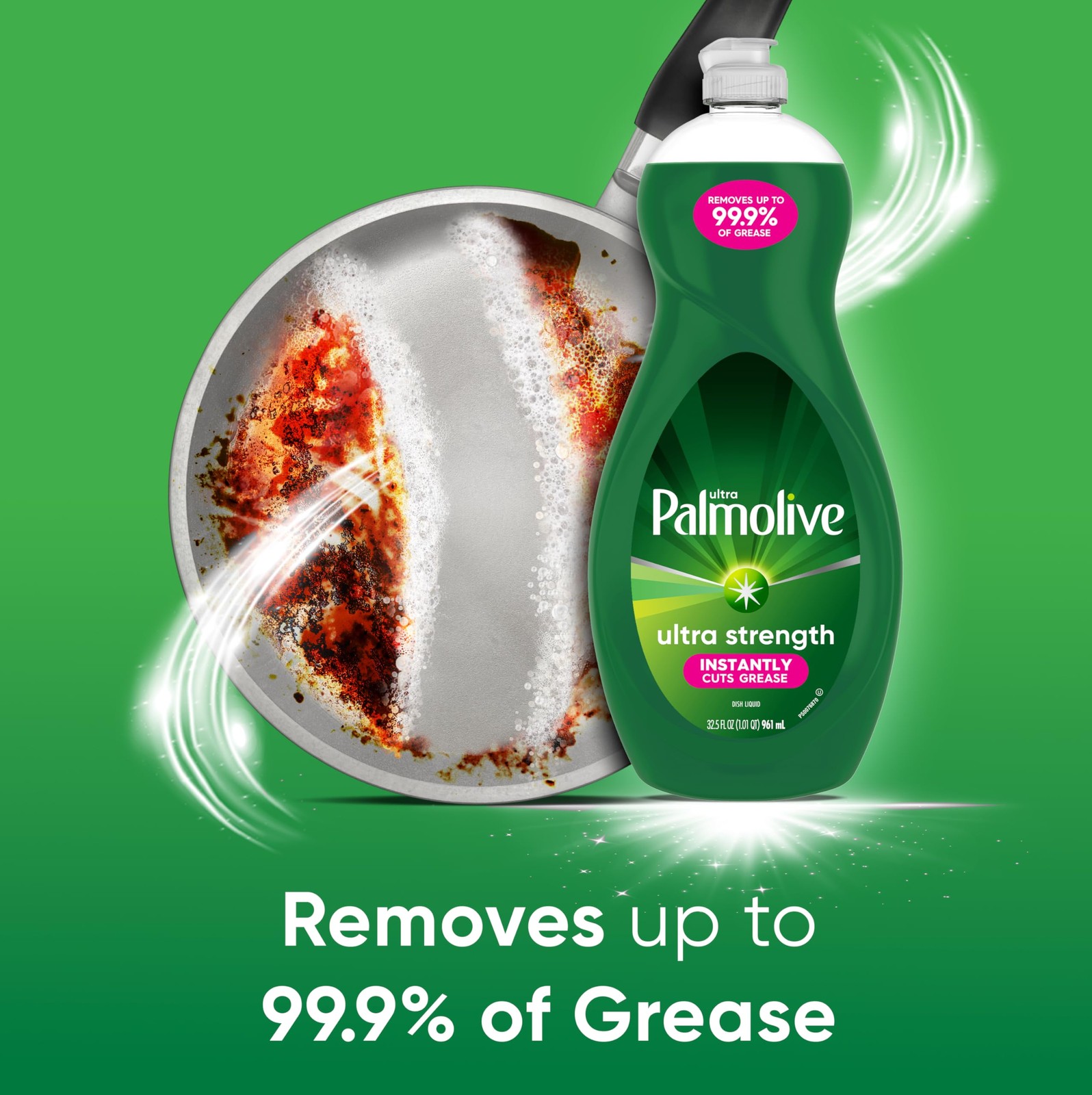 Dish Soap Ultra Strength Grease Cutting Liquid Detergent 32.5 fl oz Bottle
