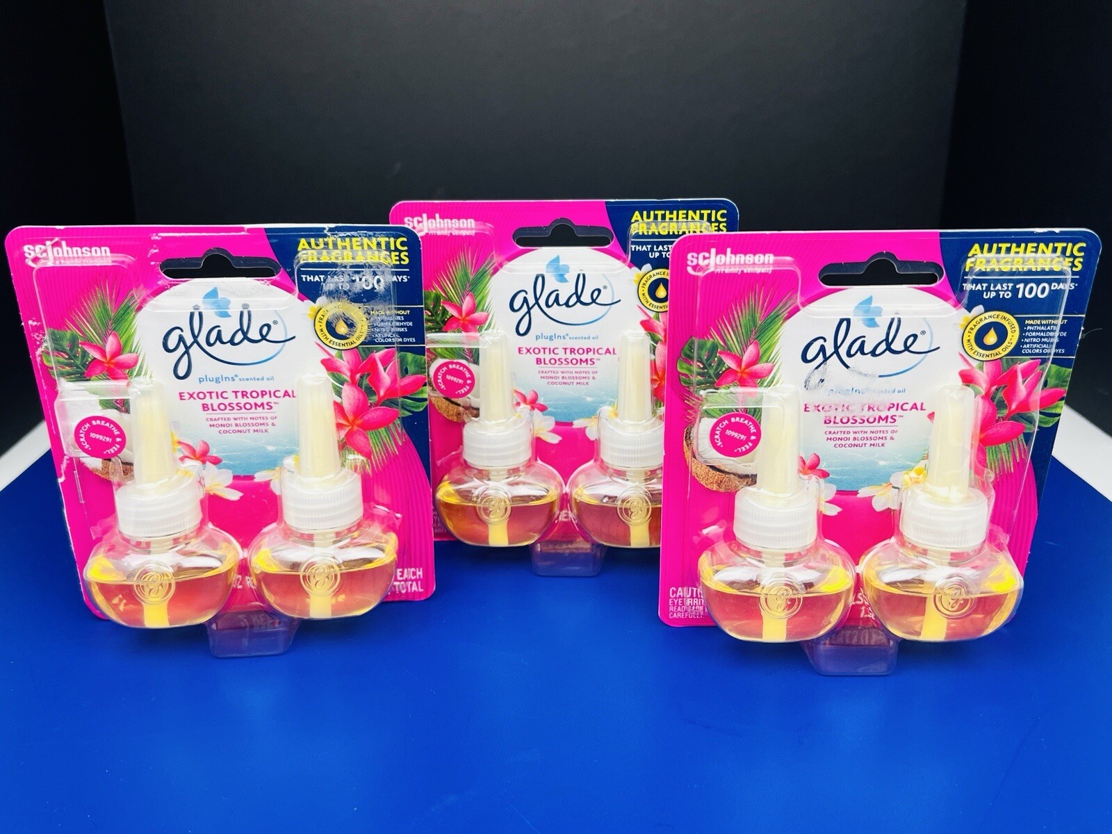 Glade Exotic Tropical Blossoms PlugIns Scented Oil Refills 6 Refills, (3)2 Packs