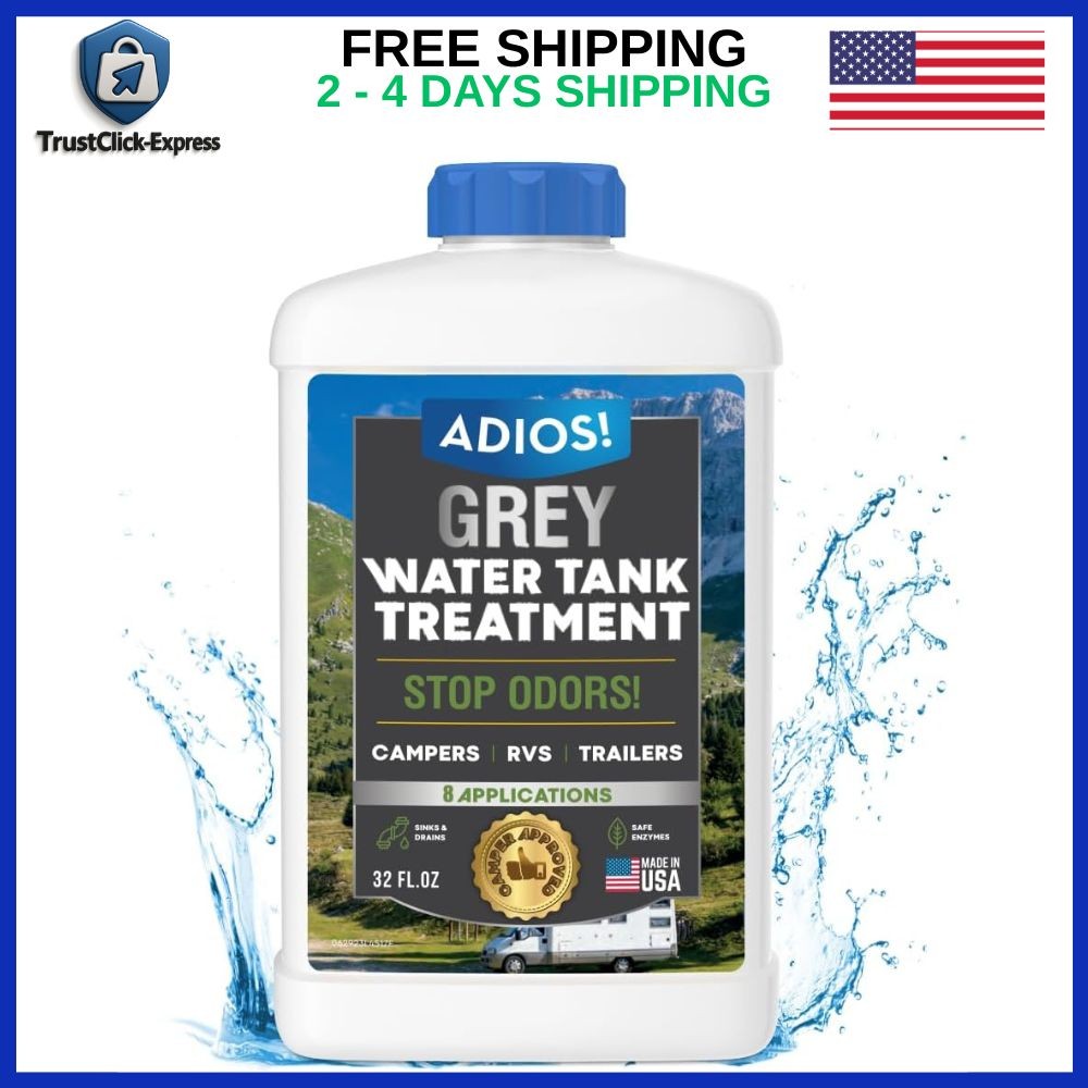 RV Grey Water Tank Treatment Enzyme Cleaner Deodorizer Sink Drain Camper