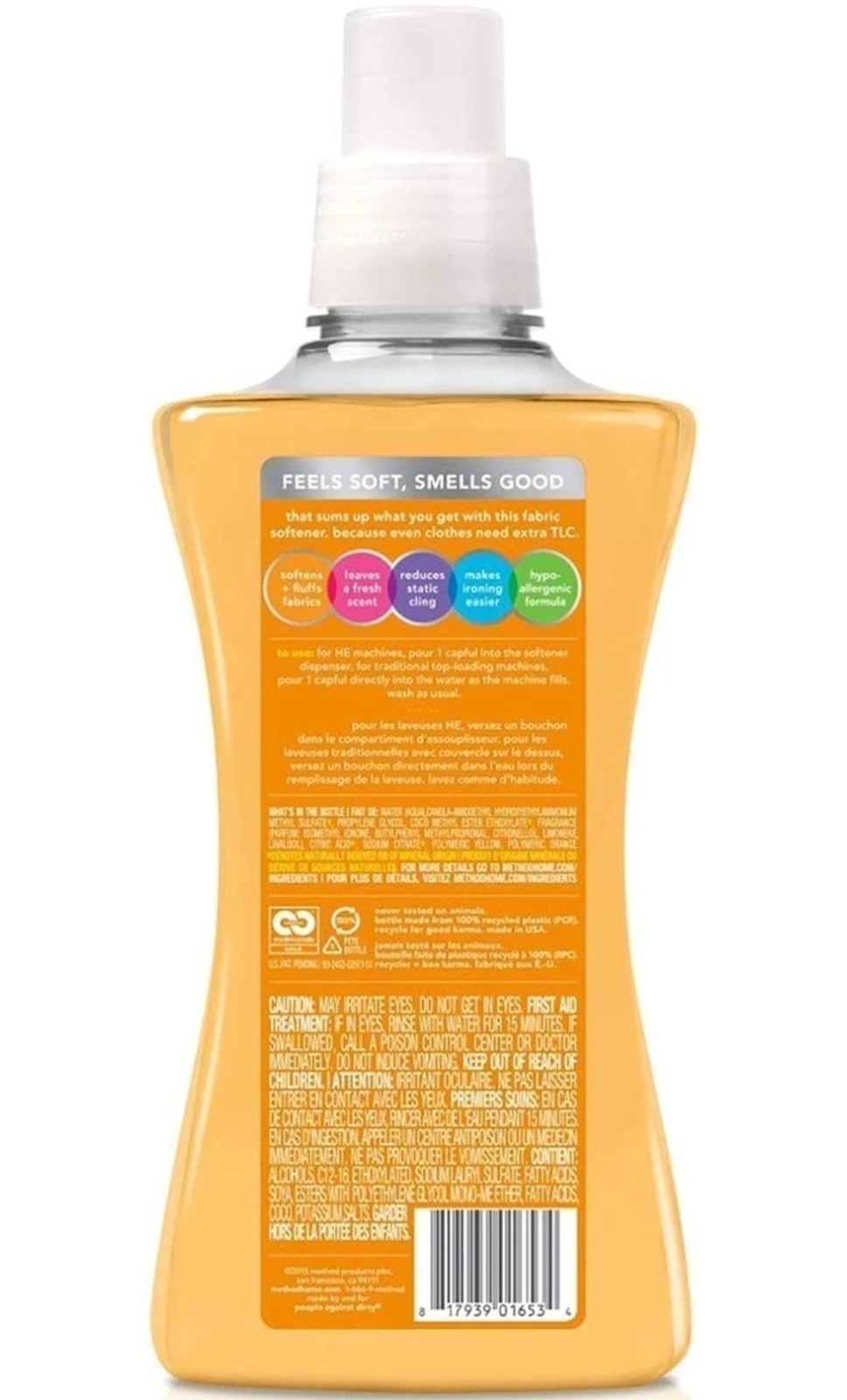 7 PACK Method Ginger Mango Scent Fabric Softener Liquid 53.5 oz.