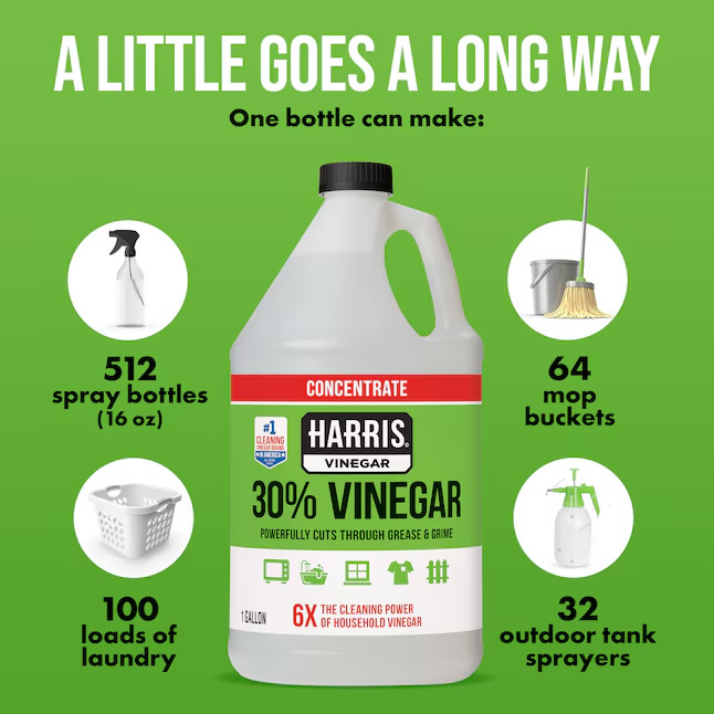 Harris 30% Concentrated Vinegar 1-Gallon Multi-Use All-Purpose Cleaning Solution