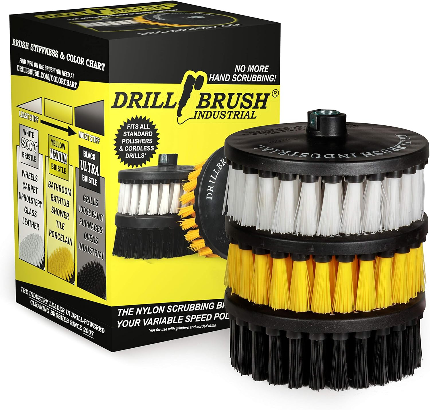7 Inch Variety Cleaning Kit for Variable Speed Polisher – Big Cleaning Brushes