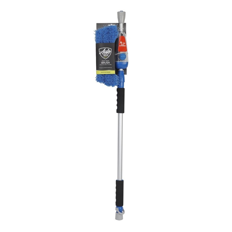 Car Wash Brush W/ Soap Dispenser Extendable Handle Soft Bristles 10in Model 6038