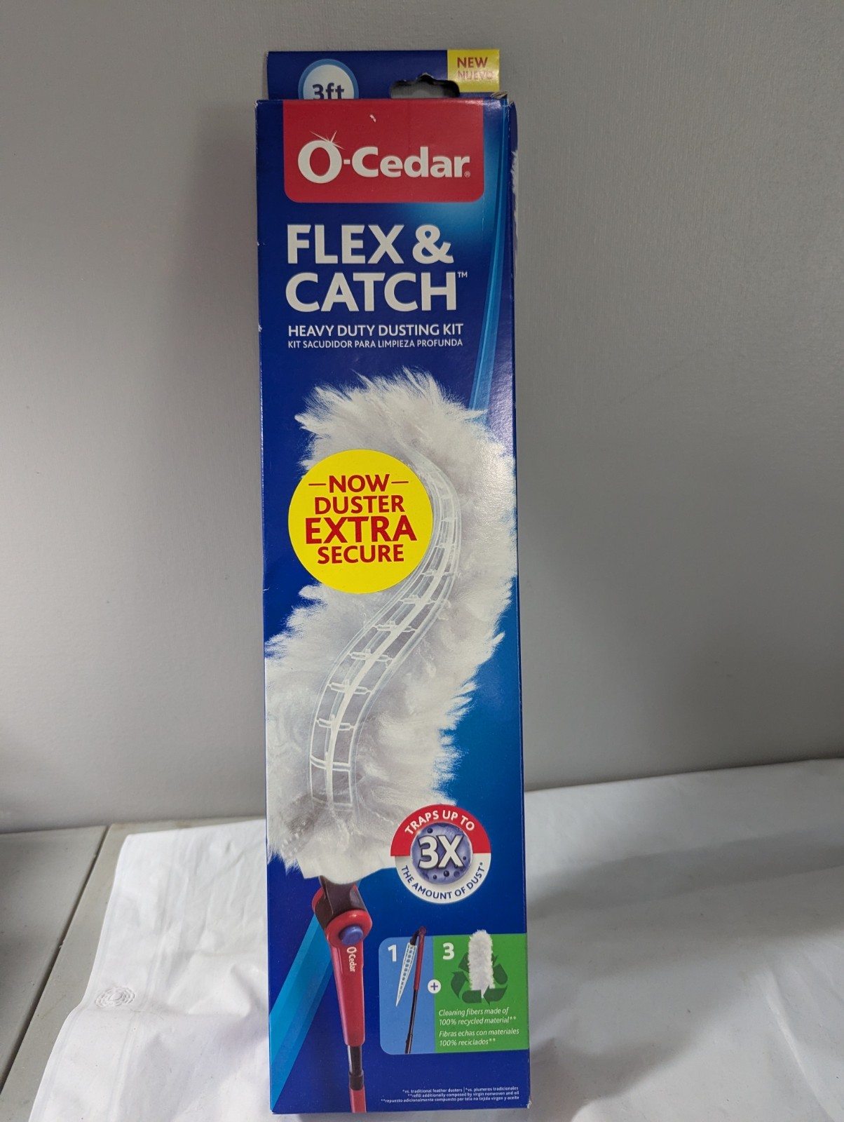 O-Cedar Flex & Catch Heavy Duty Dusting Kit w/ 3 Disposable Duster Refills | New