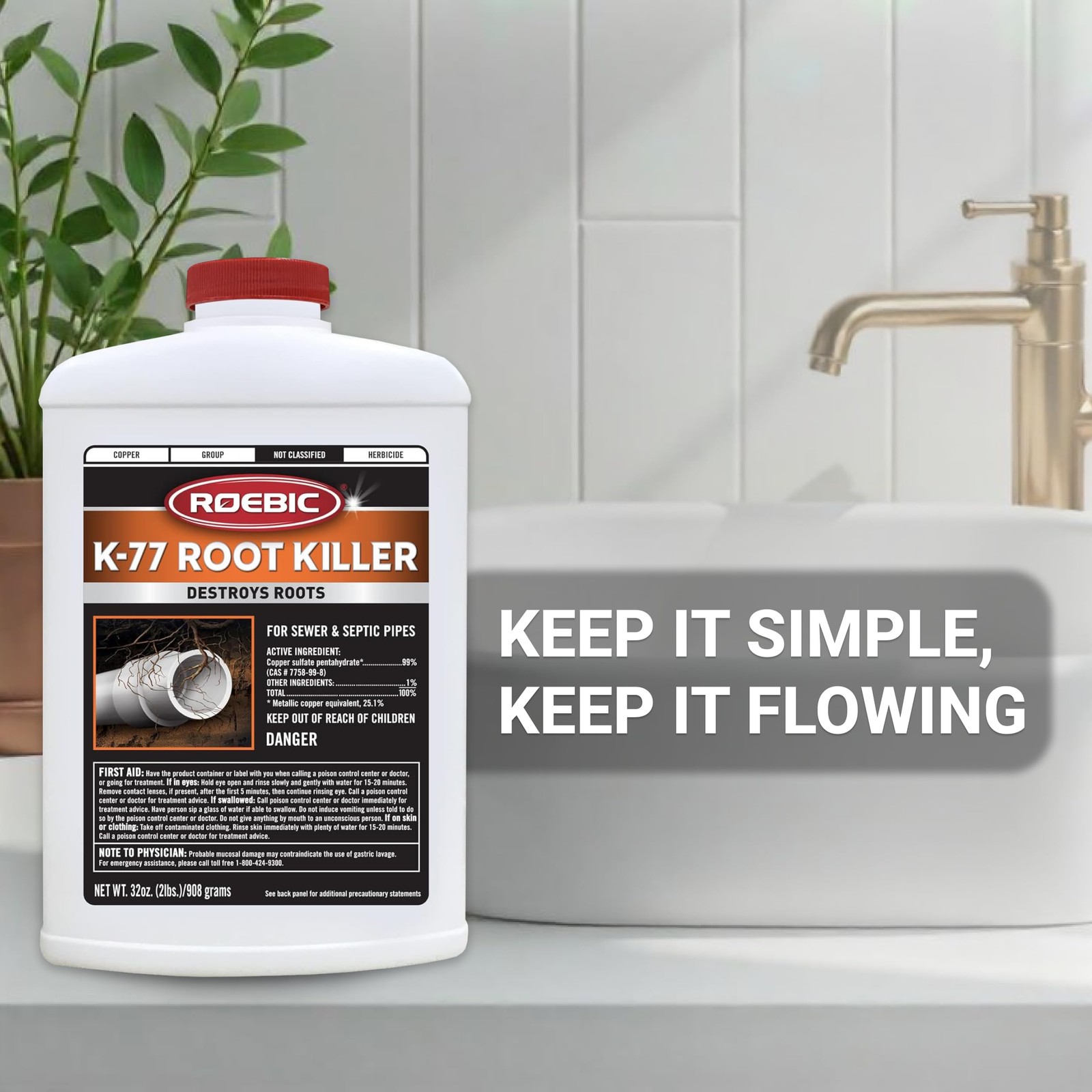 Roebic K 77 Granular Tree Root Killer Chemical Septic System Drain Field and