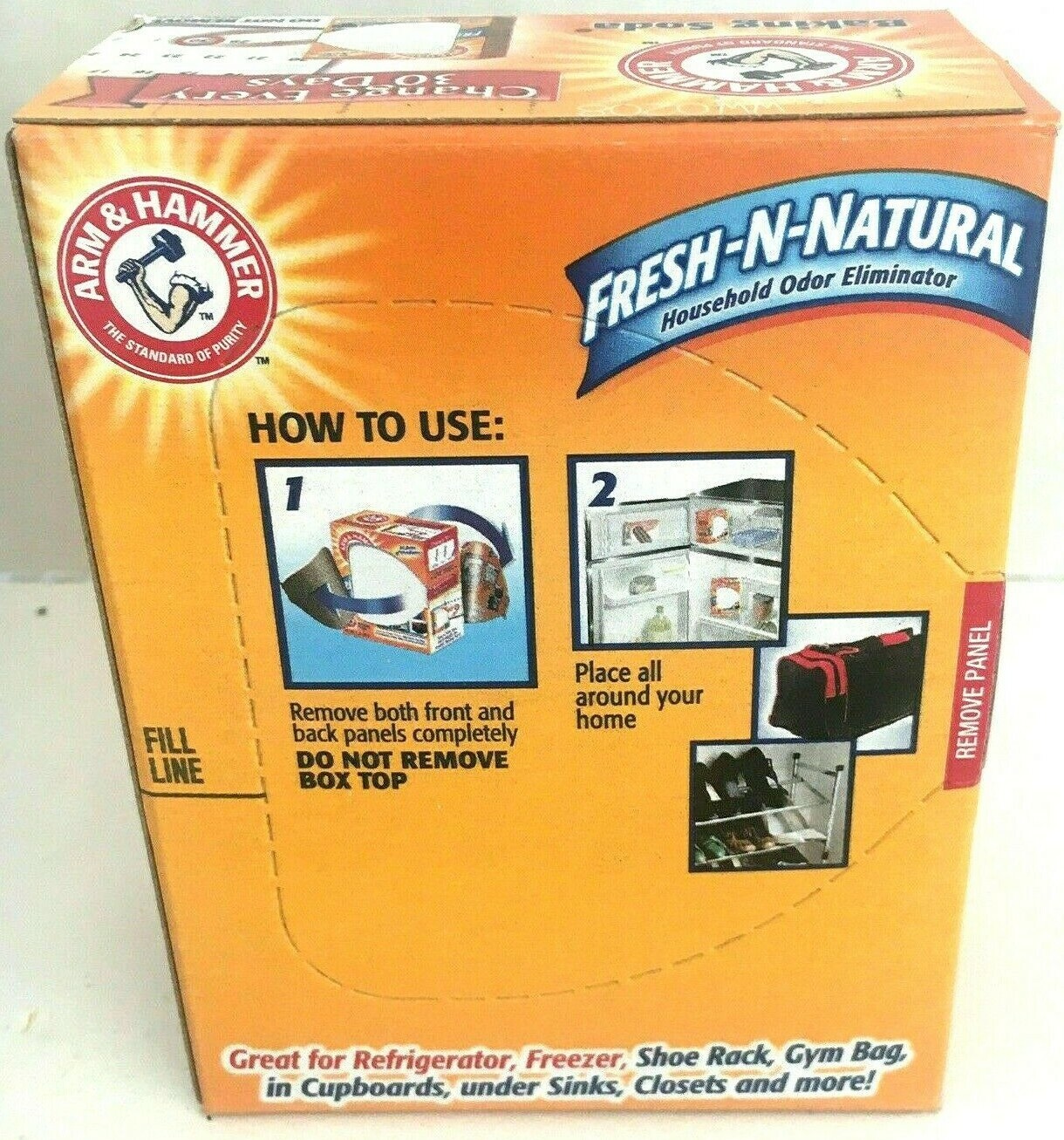 LOT of 2 Arm & Hammer Fresh-N-Natural Household Odor Eliminator Baking Soda 24oz