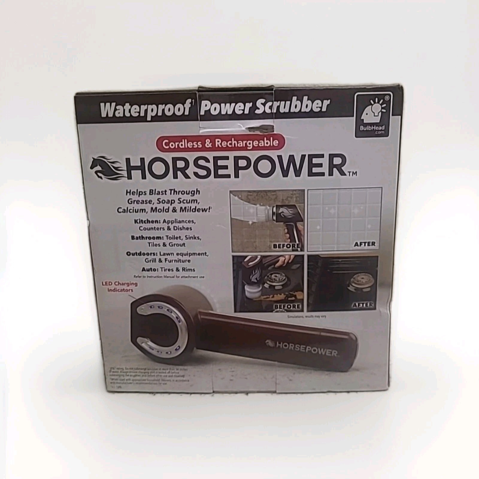 Ruby Horsepower Handheld Cordless Rechargeable Spinning Power Scrubber