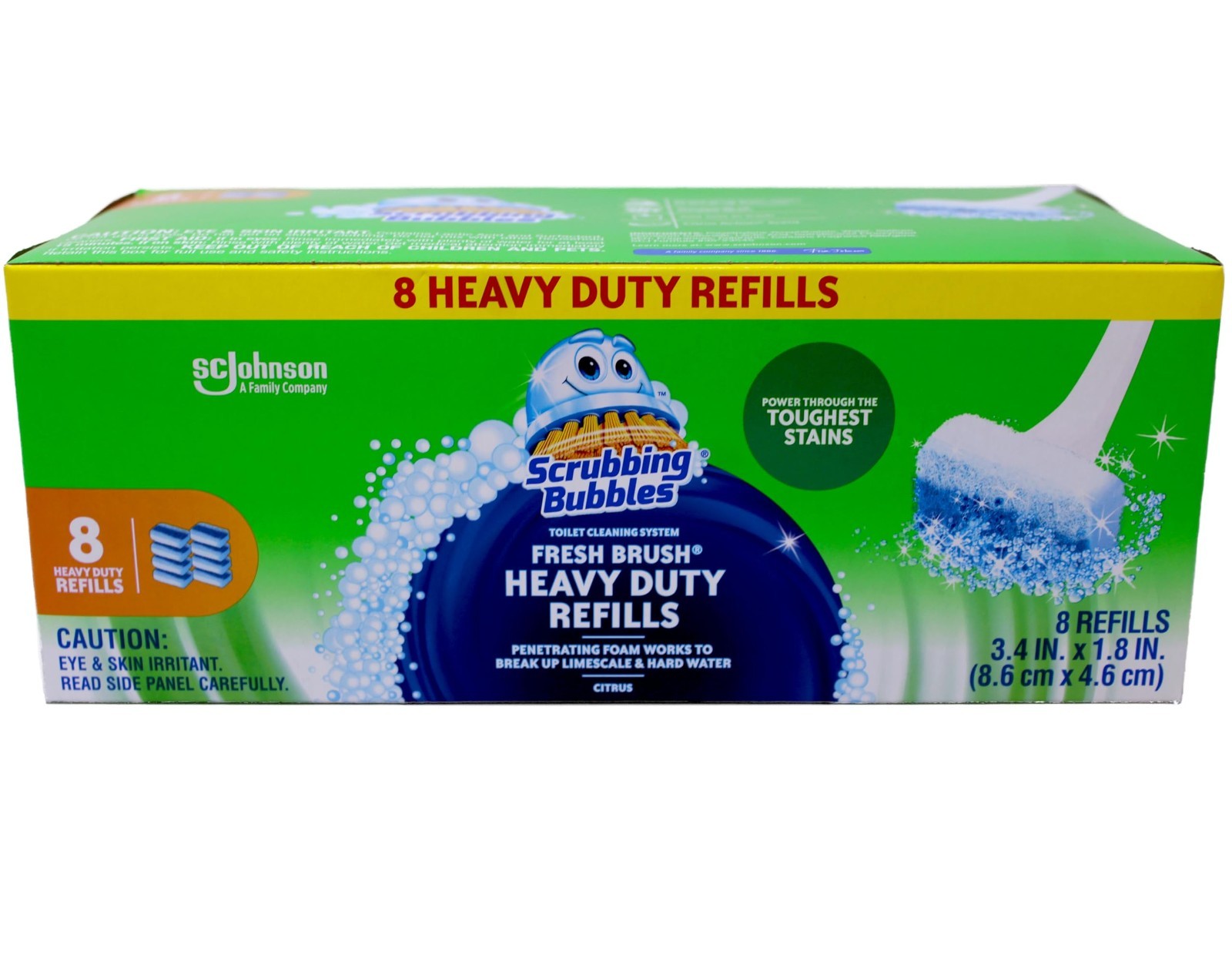 Heavy Duty Toilet Cleaning System Refills – 8 Count, Pack of 3, Fresh Brush