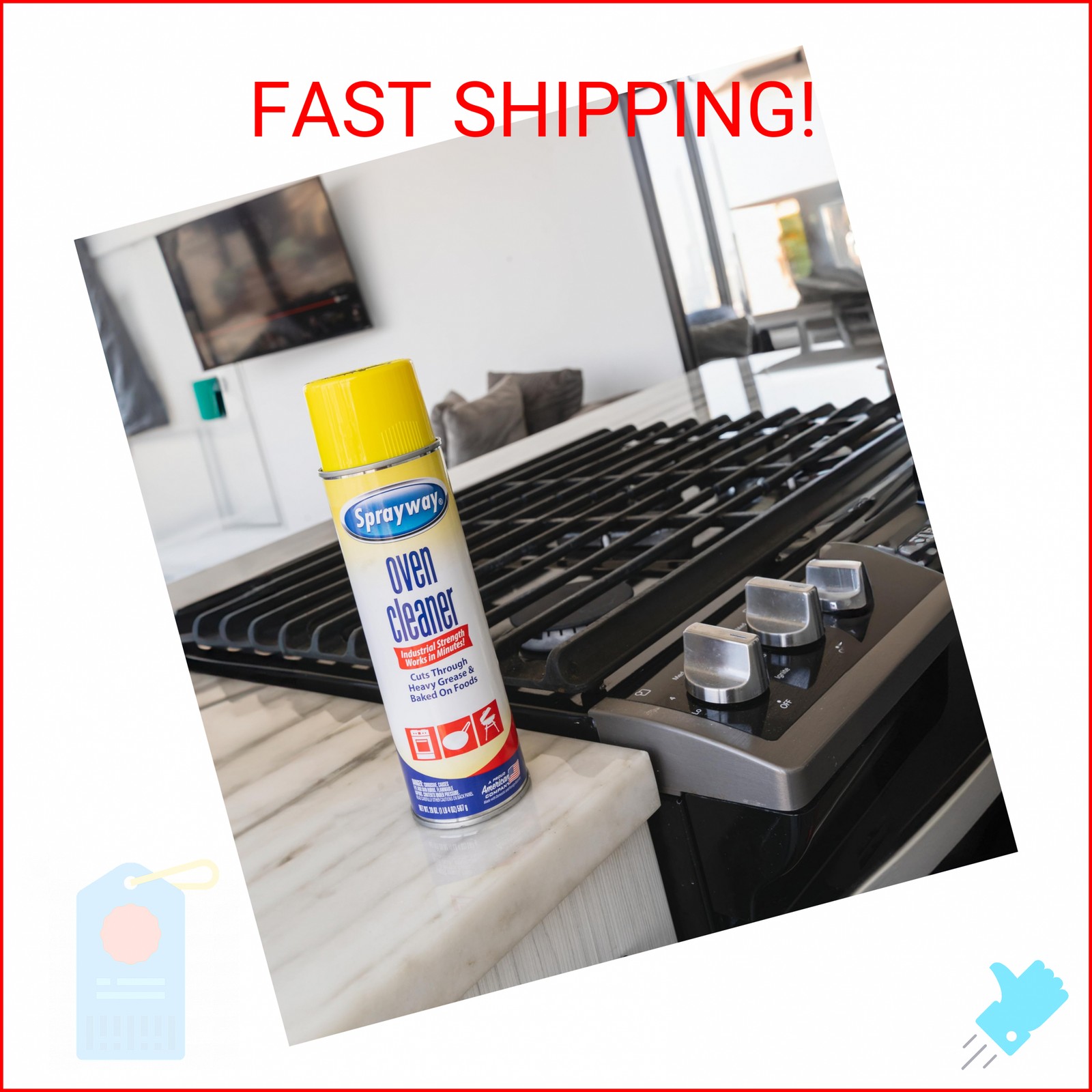 Sprayway Heavy-Duty Oven & Grill Cleaner, Removes Oil & Grease, 20 Oz, 1.25 Poun