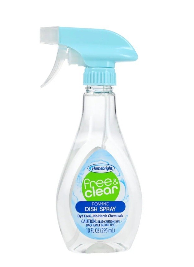 Homebright Free & Clear Foaming Dish Spray, 3 Pack