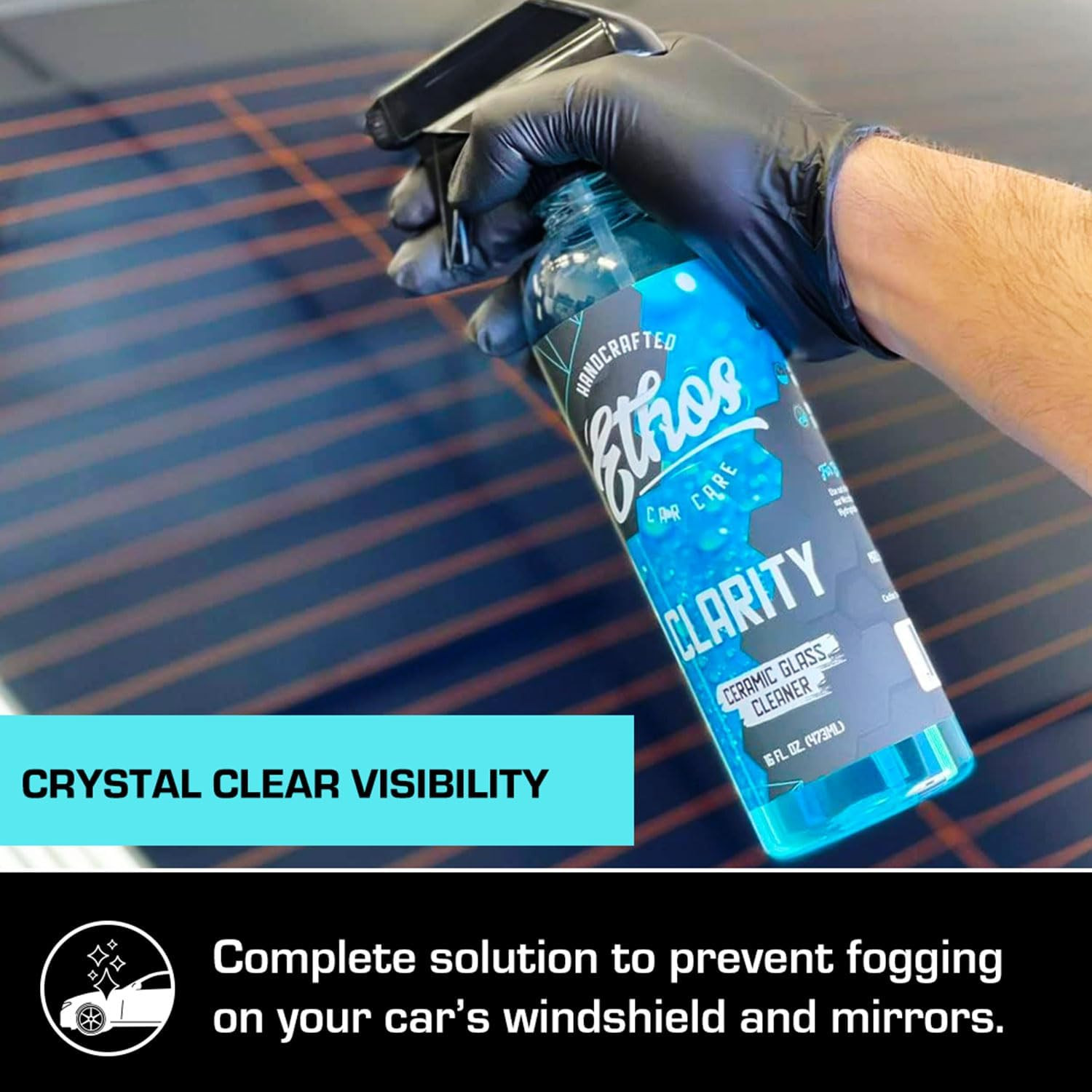 Ethos Clarity V2 – Streak-Free Ceramic Glass Cleaner & Water Repellent