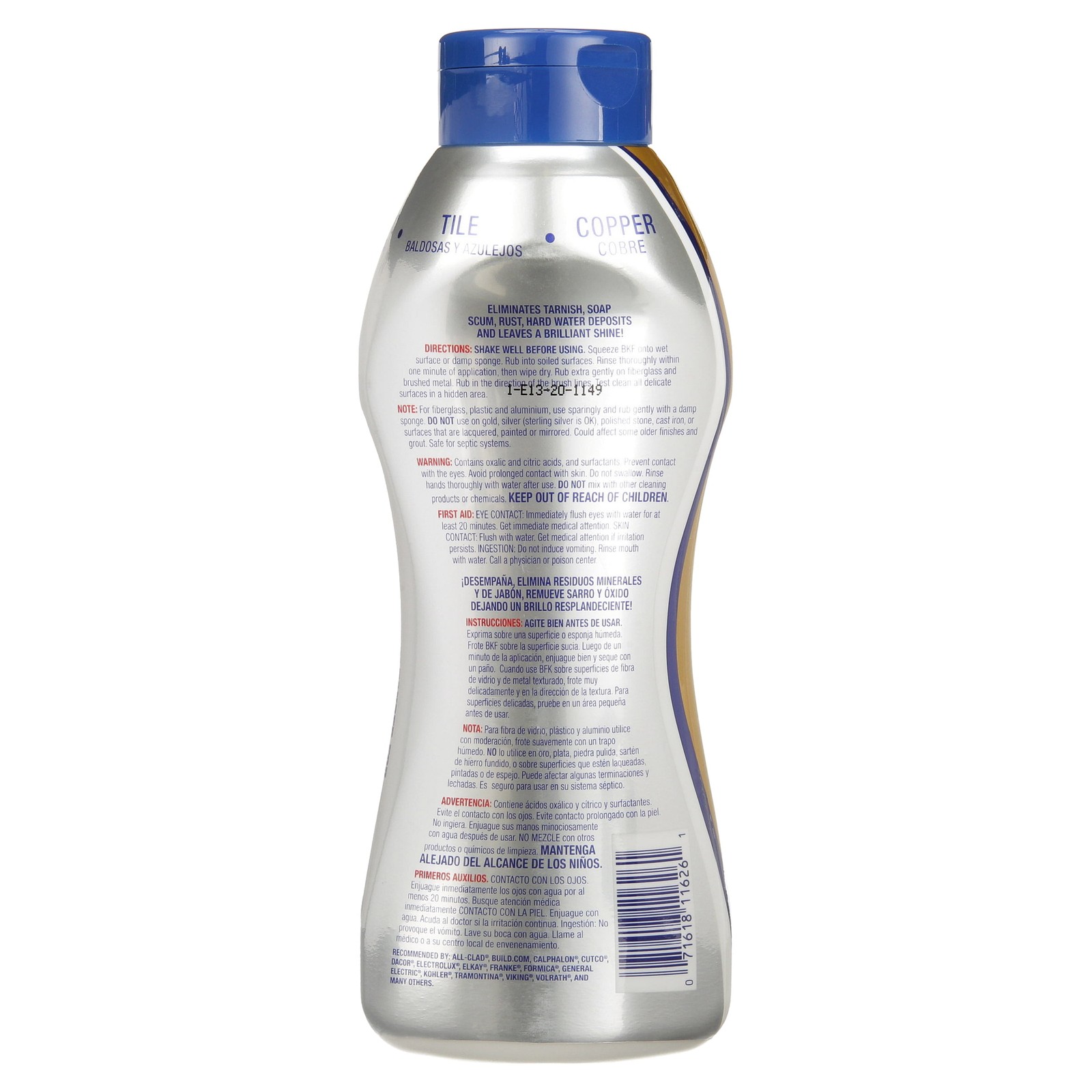 Bar Keepers Friend Soft Cleanser, 26 oz Squeeze Bottle, Citrus, 6/Carton