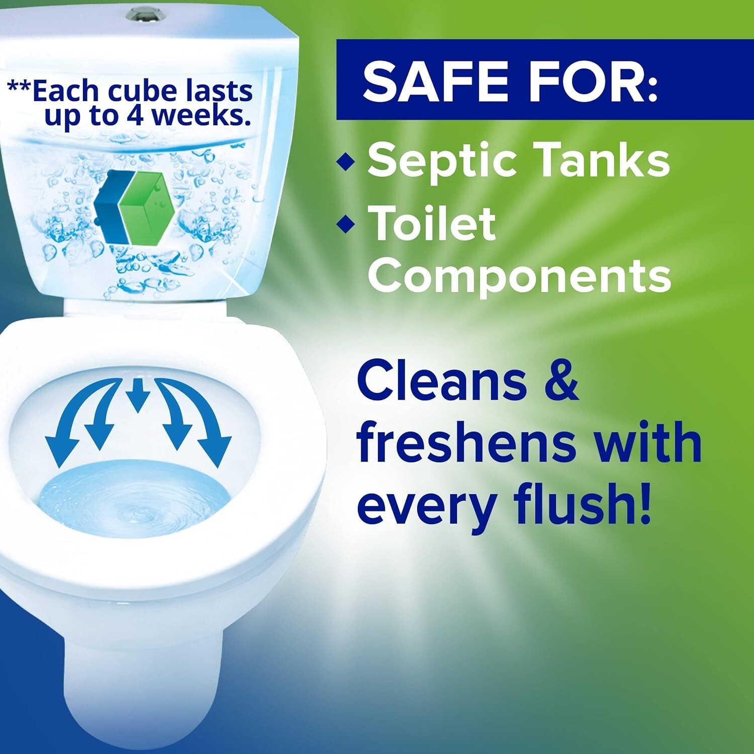 Soft Scrub in-Tank Toilet Cleaner Duo-Cubes, Alpine Fresh, 4 Count..