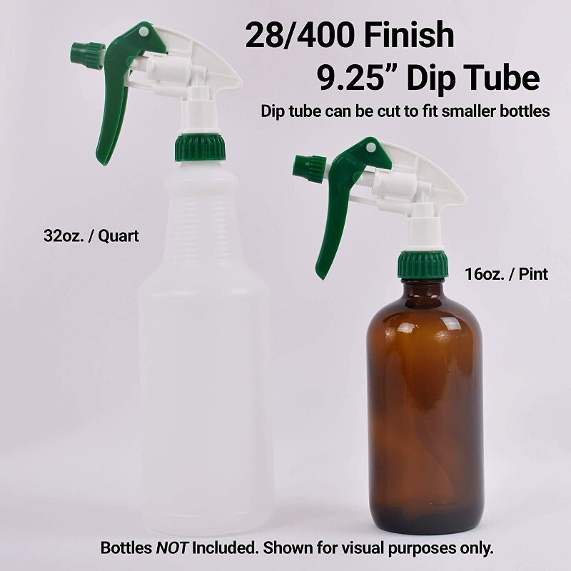Replacement Trigger Sprayers 32 oz Spray Bottles Pumps 28/400 Dip Tube 9 1/4″