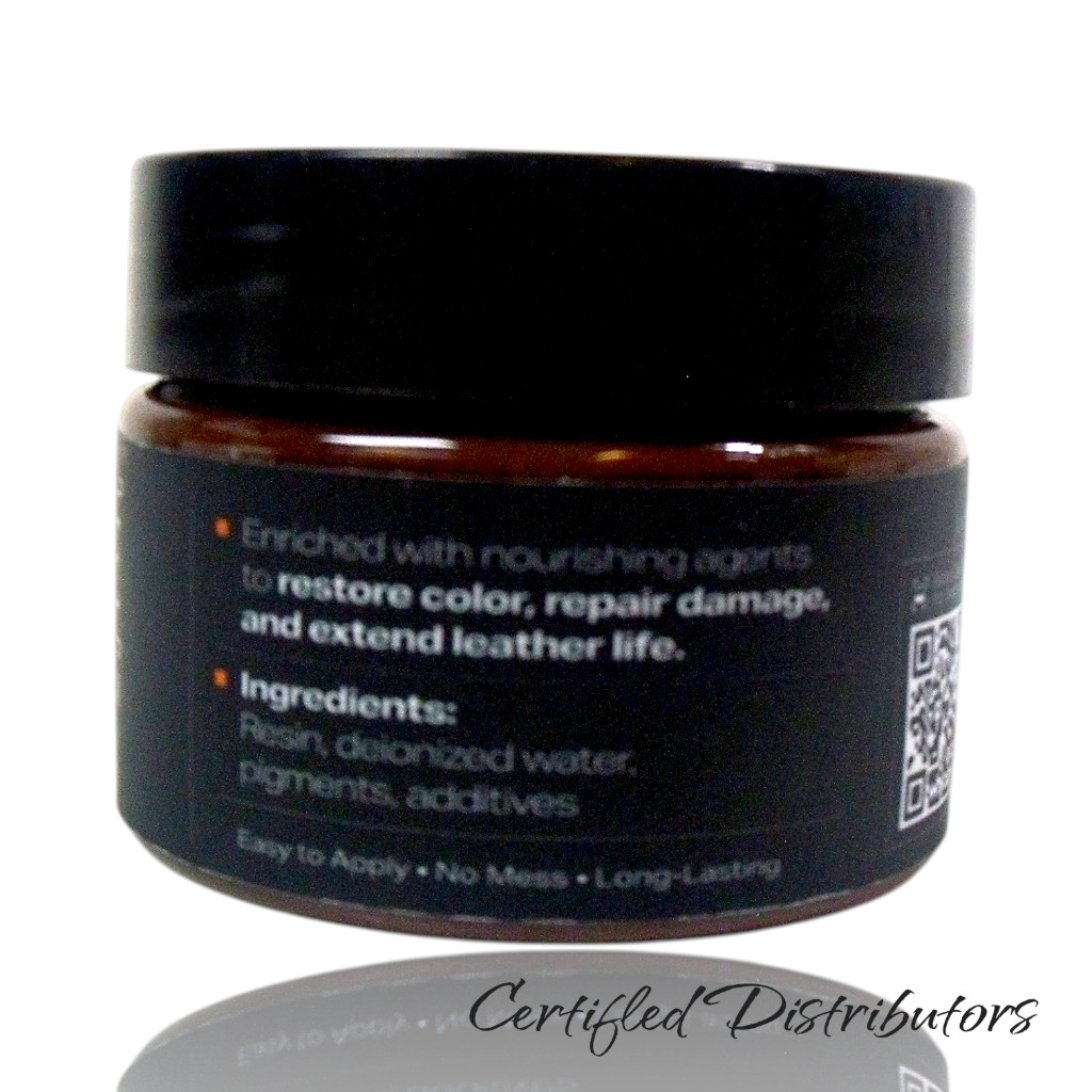 Luxgrove Dark Brown Leather Repair Kit 50ml w/ Recoloring Balm, Gloves & Brushes