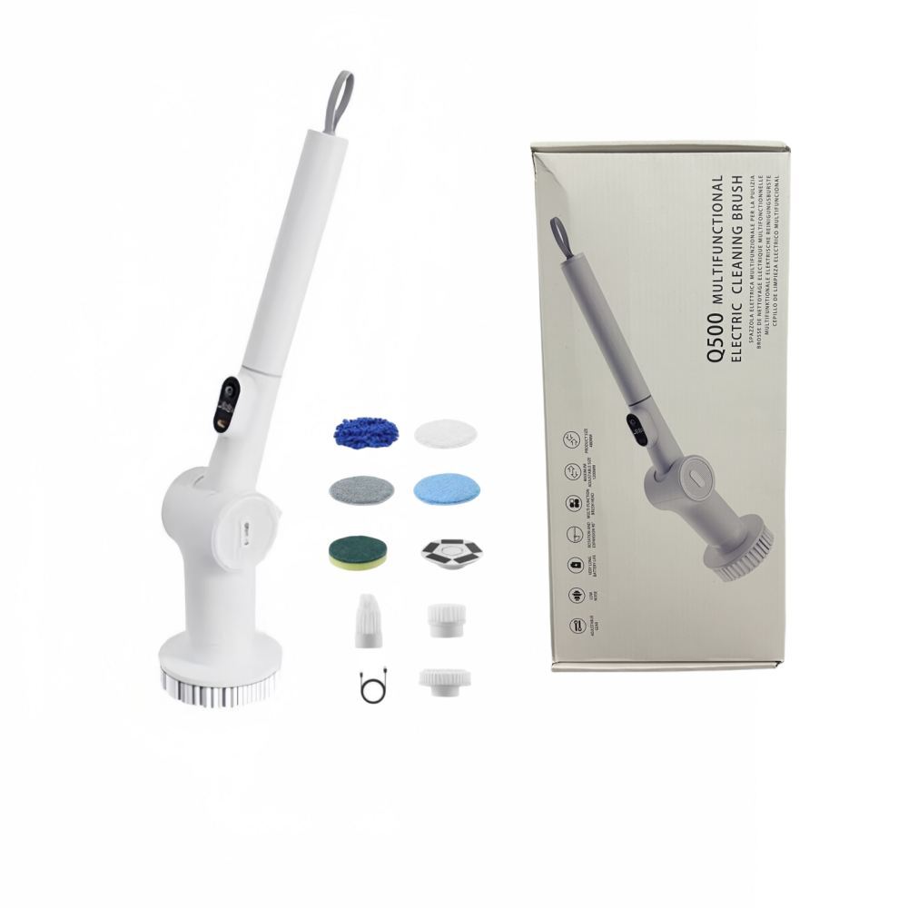 Electric Spin Scrubber for Cleaning with 1500mAh Batteries 8 Brushes/Brush head