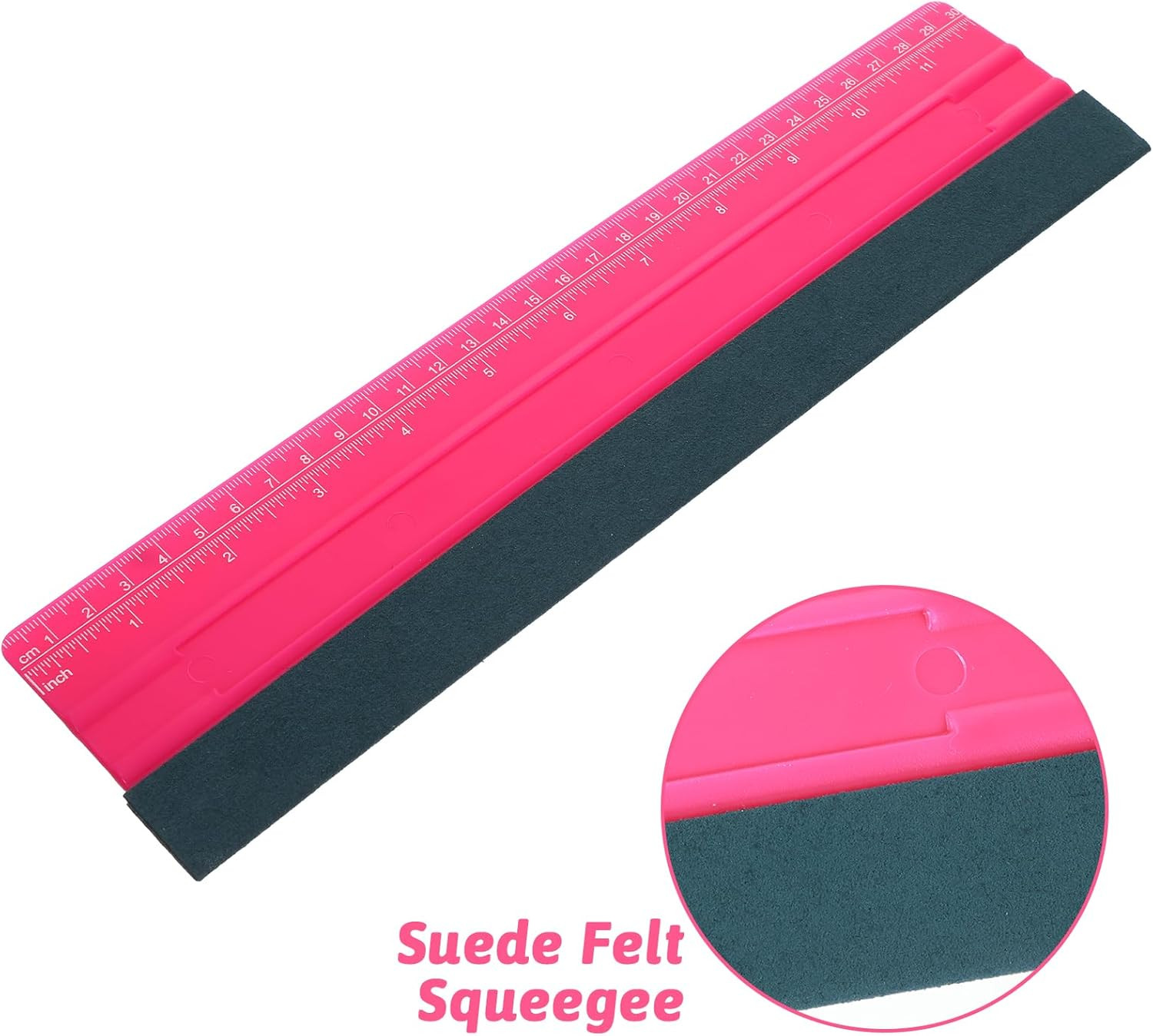 Wallpaper Smoothing Tool, Professional Vinyl Squeegee with Ruler Felt Squeegee f