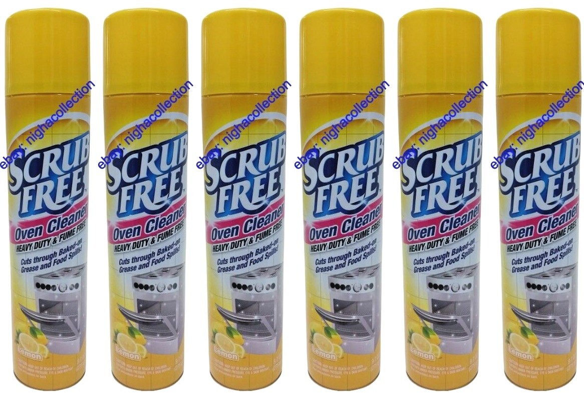 6 X Scrub Free Oven Cleaner Heavy Duty & Fume Free Cuts Through Baked On 9.7 oz
