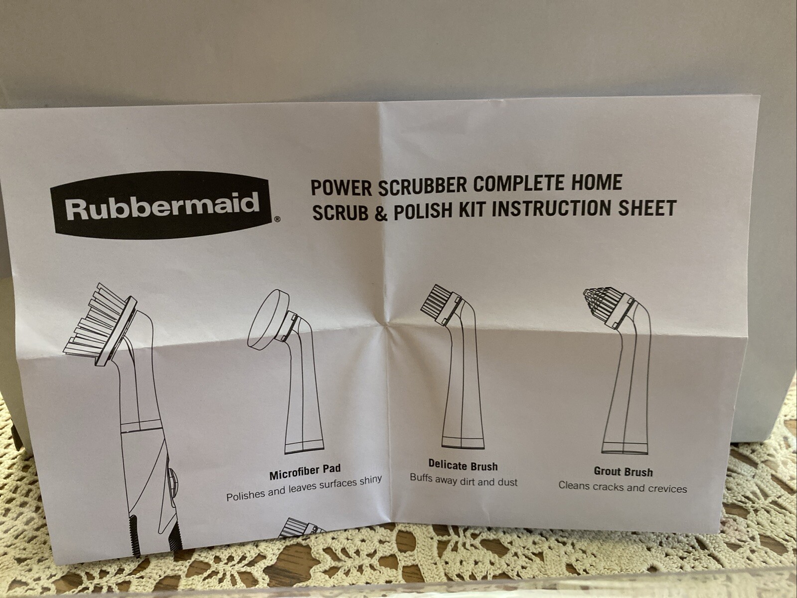 Rubbermaid Reveal Power Scrubber 17-Piece Kit Cordless Electric Battery Power…