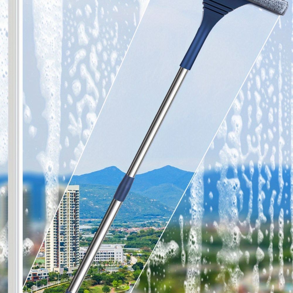 Household Window Glass Cleaner Scraper Anti-Slip Soft Rubber Cleaning Tool