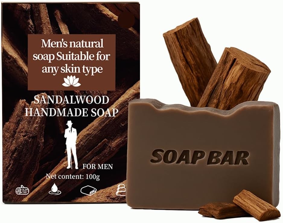 Natural Soap for Men, Soap Bar with ential Oils, Cold Pred Bar Soap