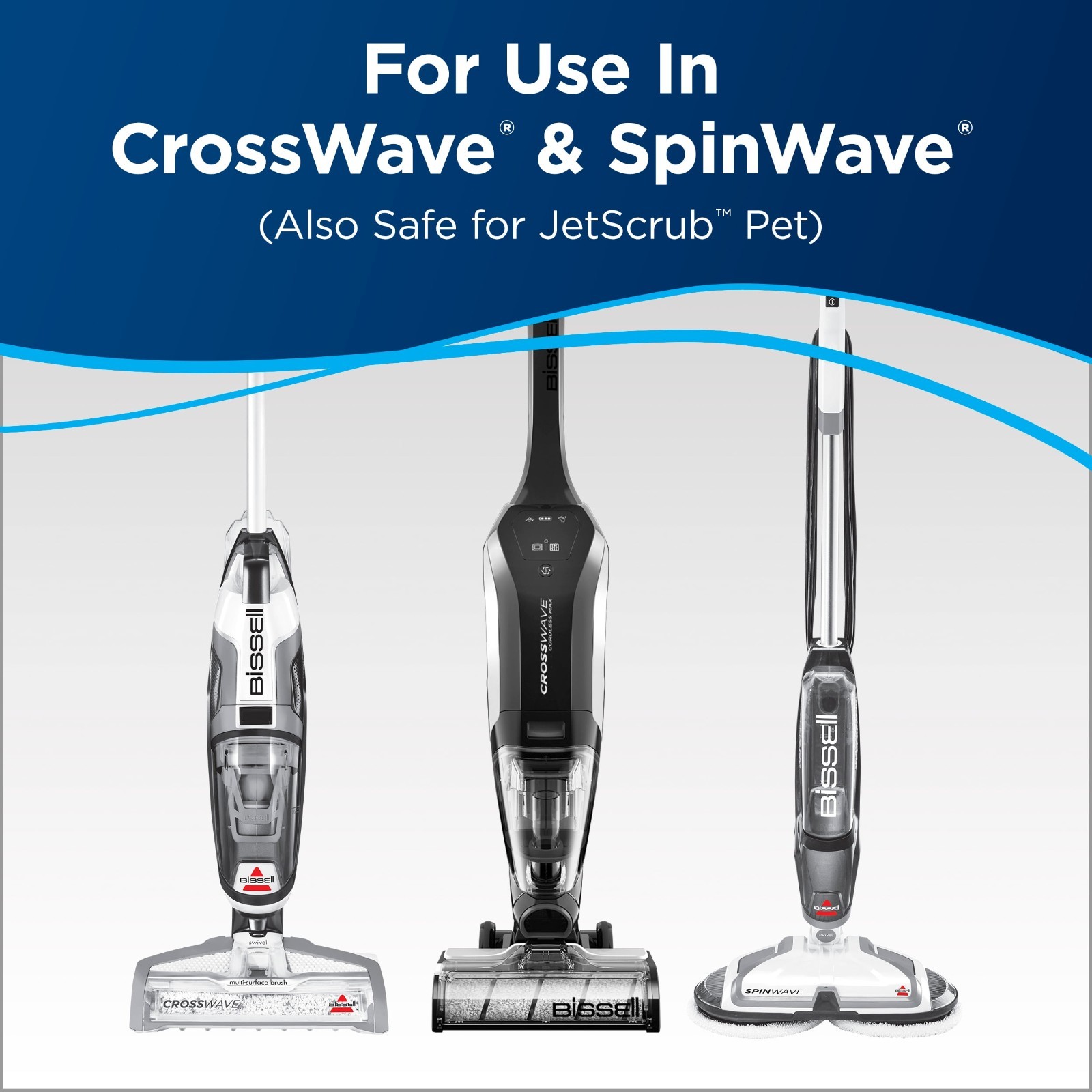2 Pack Bissell Pet Multi Surface Formula 64oz CrossWave SpinWave 22951 Cleaner