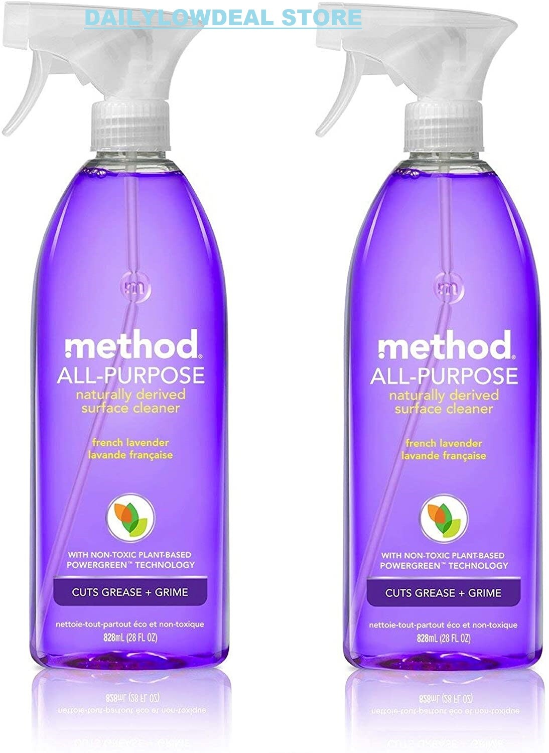 Method All Purpose Natural Surface Cleaning Spray 28 oz French Lavender – 2 PACK
