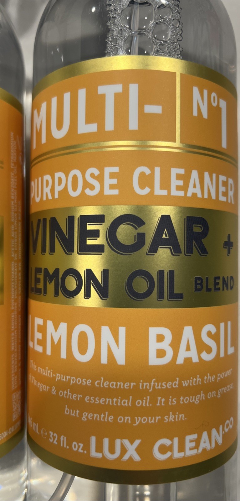 (2-Pk) LUX CLEAN ~VINEGAR + LEMON OIL Kitchen MULTI PURPOSE CLEANER Lemon Basil