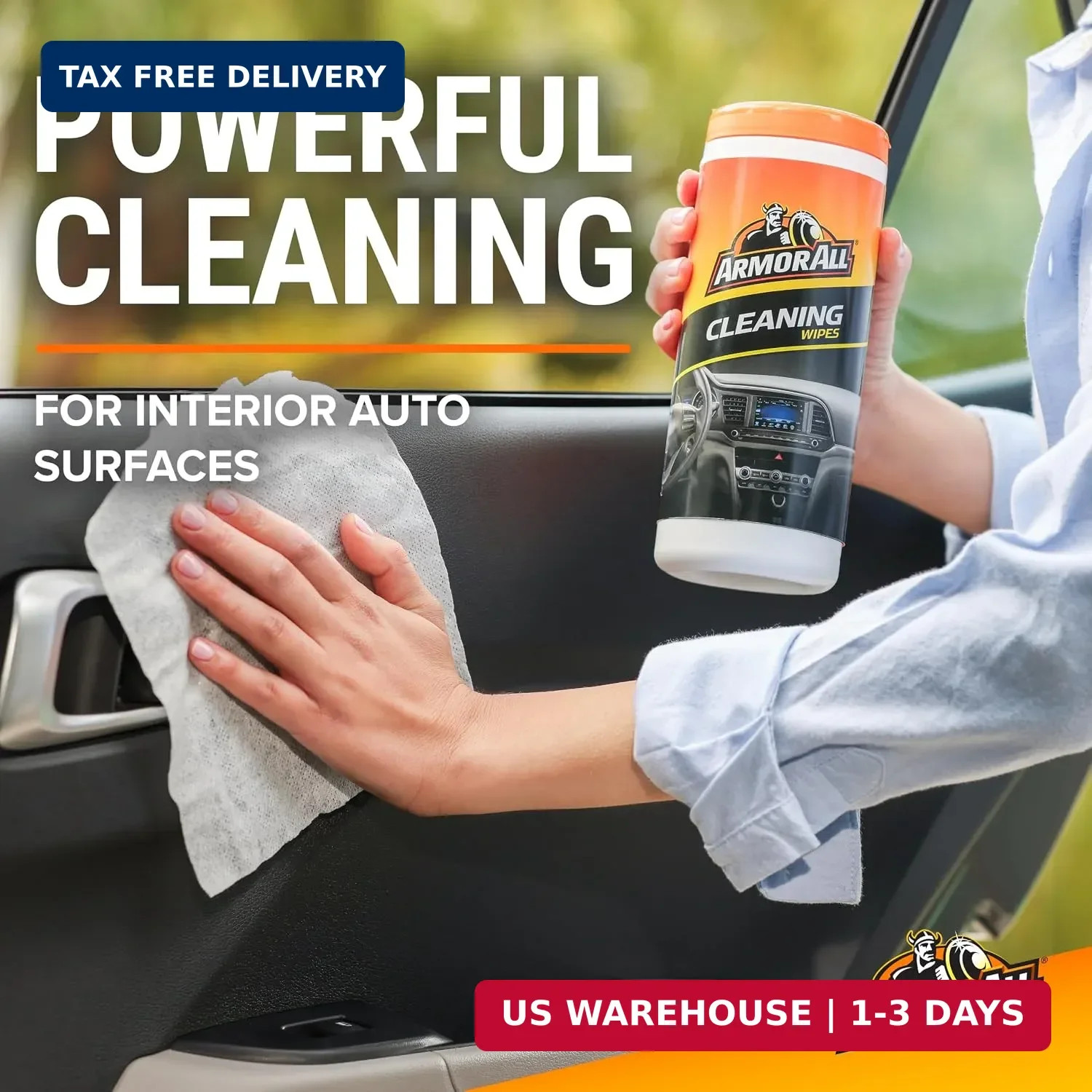 Armor All Car Interior Value Pack, 90 Count, Includes Auto Glass Cleaner, Cleani