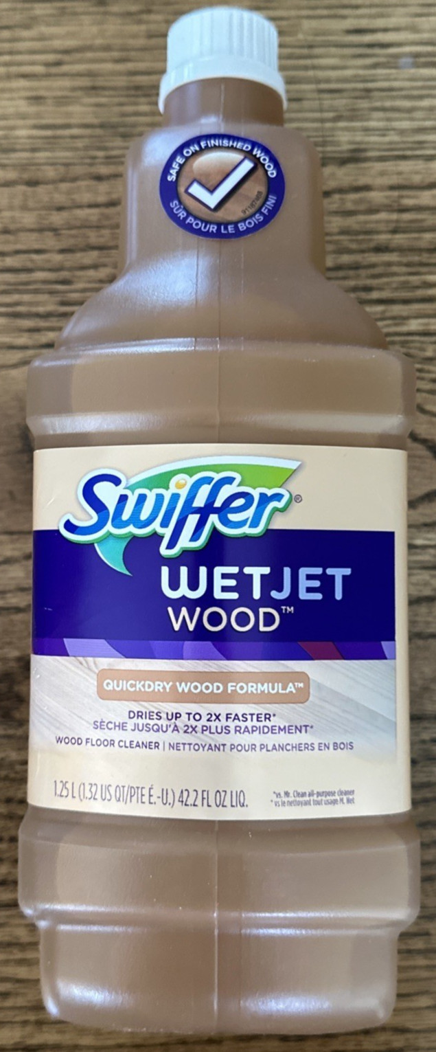 Swiffer WetJet Liquid Refill Wood Floor Liquid Cleaner, 1.25 Liter Bottle