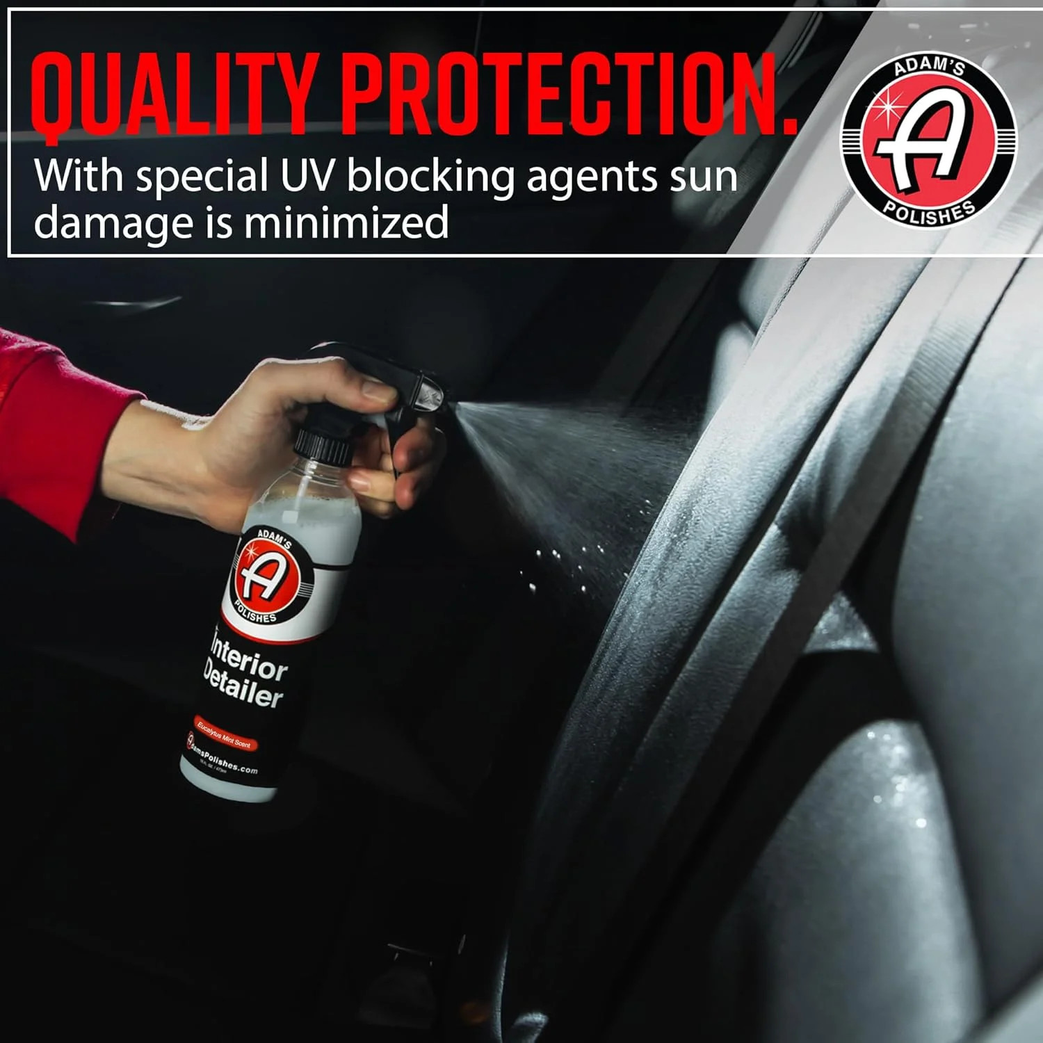 Adam’s Polishes Interior Detailer 16oz – Total Car Interior Cleaner, Protectant