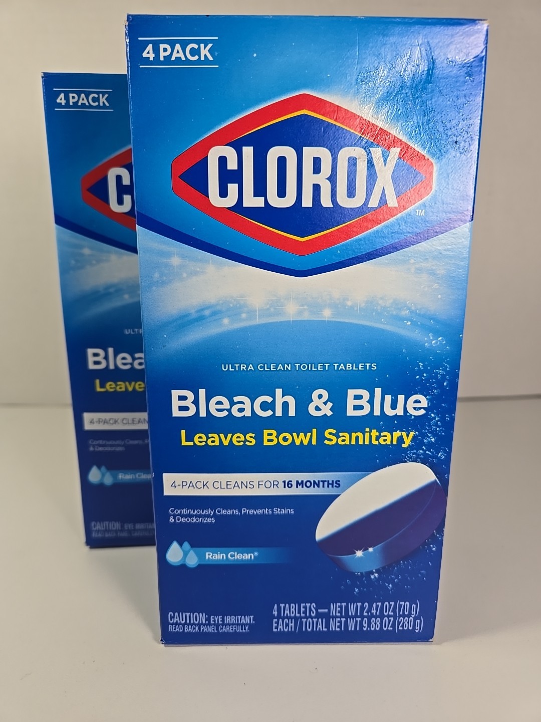 2 – 4 Count Ultra Clean Toilet Tablets Bleach & Blue Rain Clean