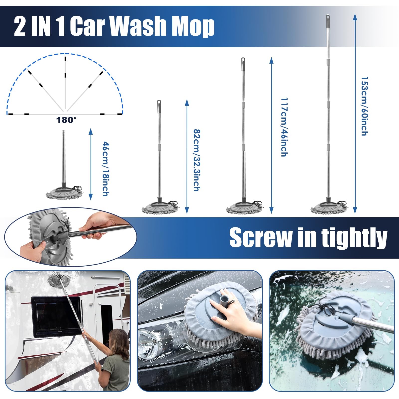 21Piece Car Cleaning Kit with Handheld Vacuum, Mop, Brushes, & Supplies