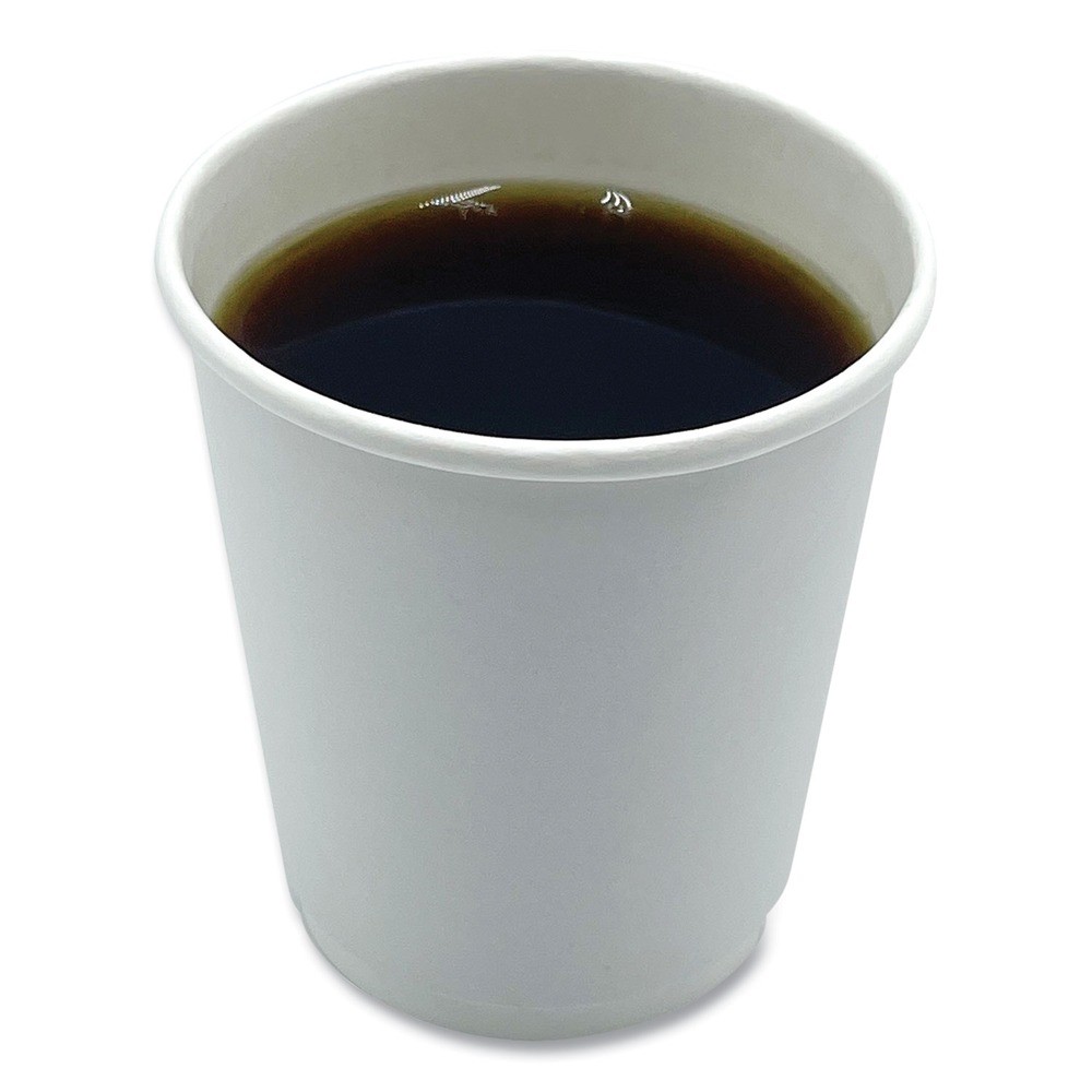 Boardwalk DW8HCUP 8 oz Double-Walled Paper Hot Cups – White (500/CT) New