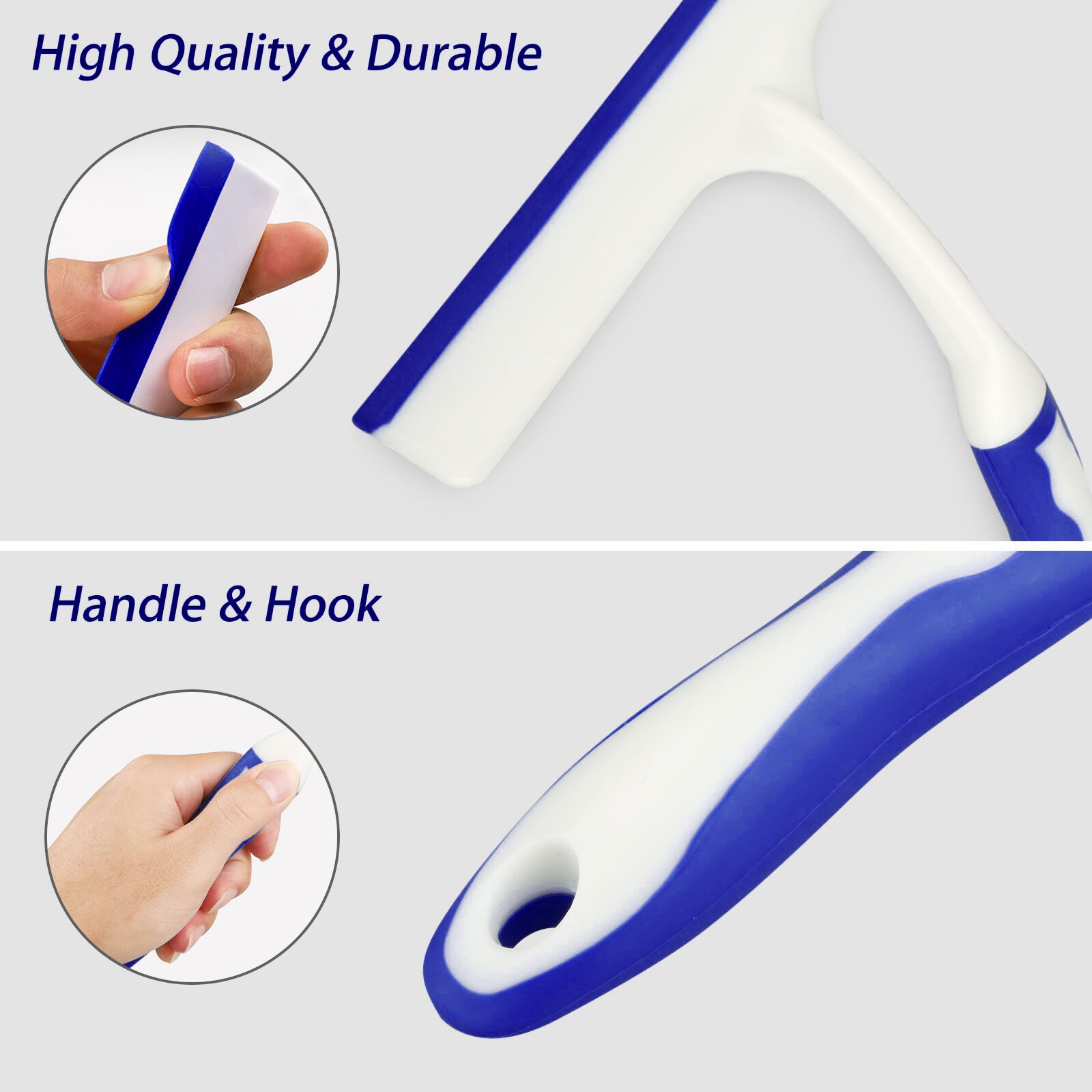 2x Window Mirror Car Windshield Squeegee Shower Glass Wiper Kitchen House Clean