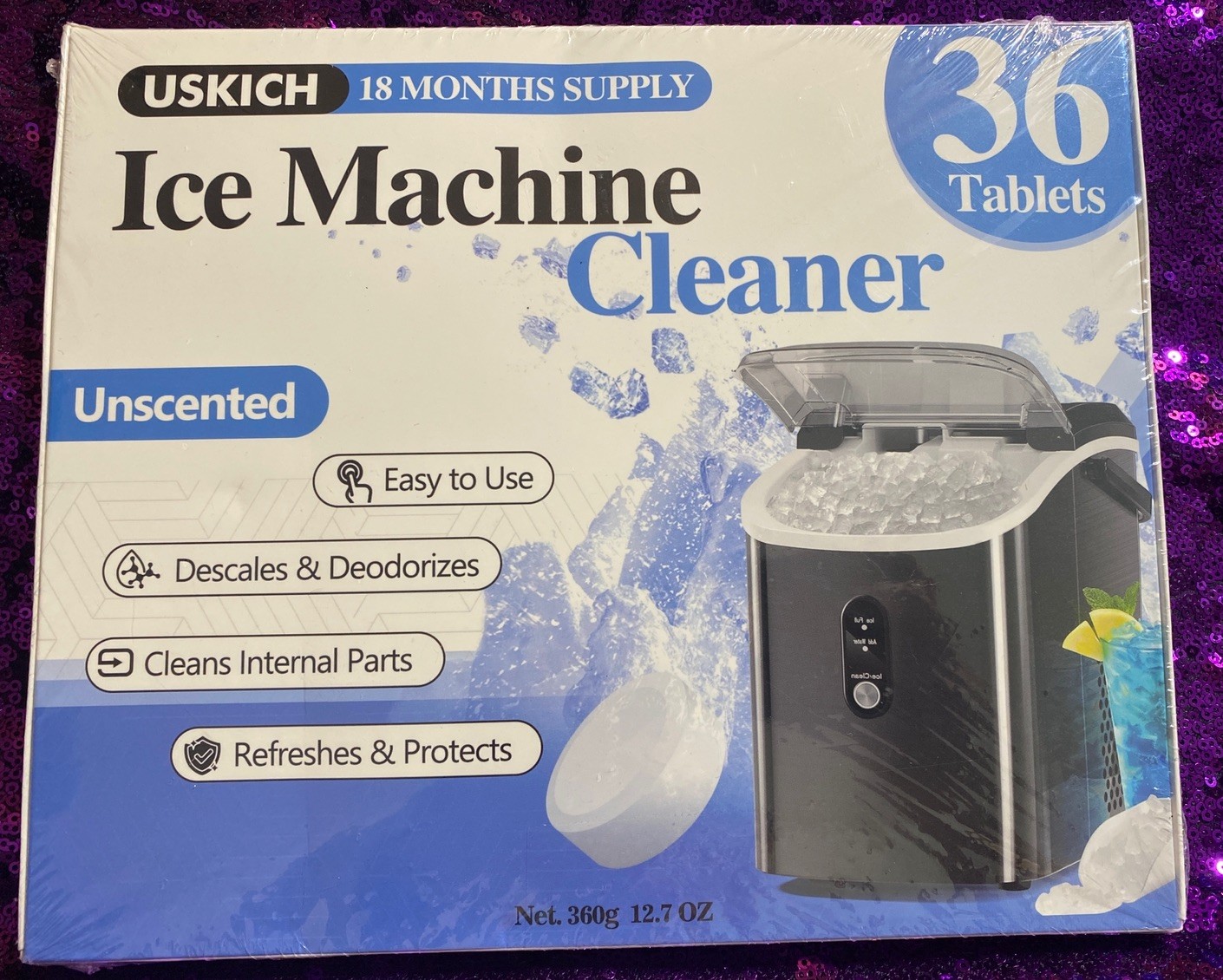 2X USKICH Ice Machine Cleaner Descaler 36 Tablets Ice Maker Cleaner Compatible