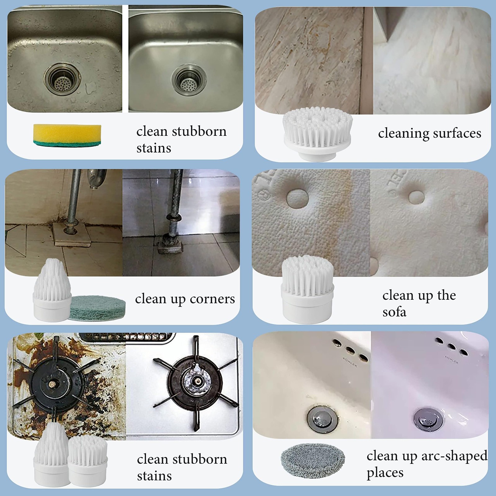 Spin Scrubber Power Spin Brush for Cleaning,Rechargeable Cleaning Brush for B…