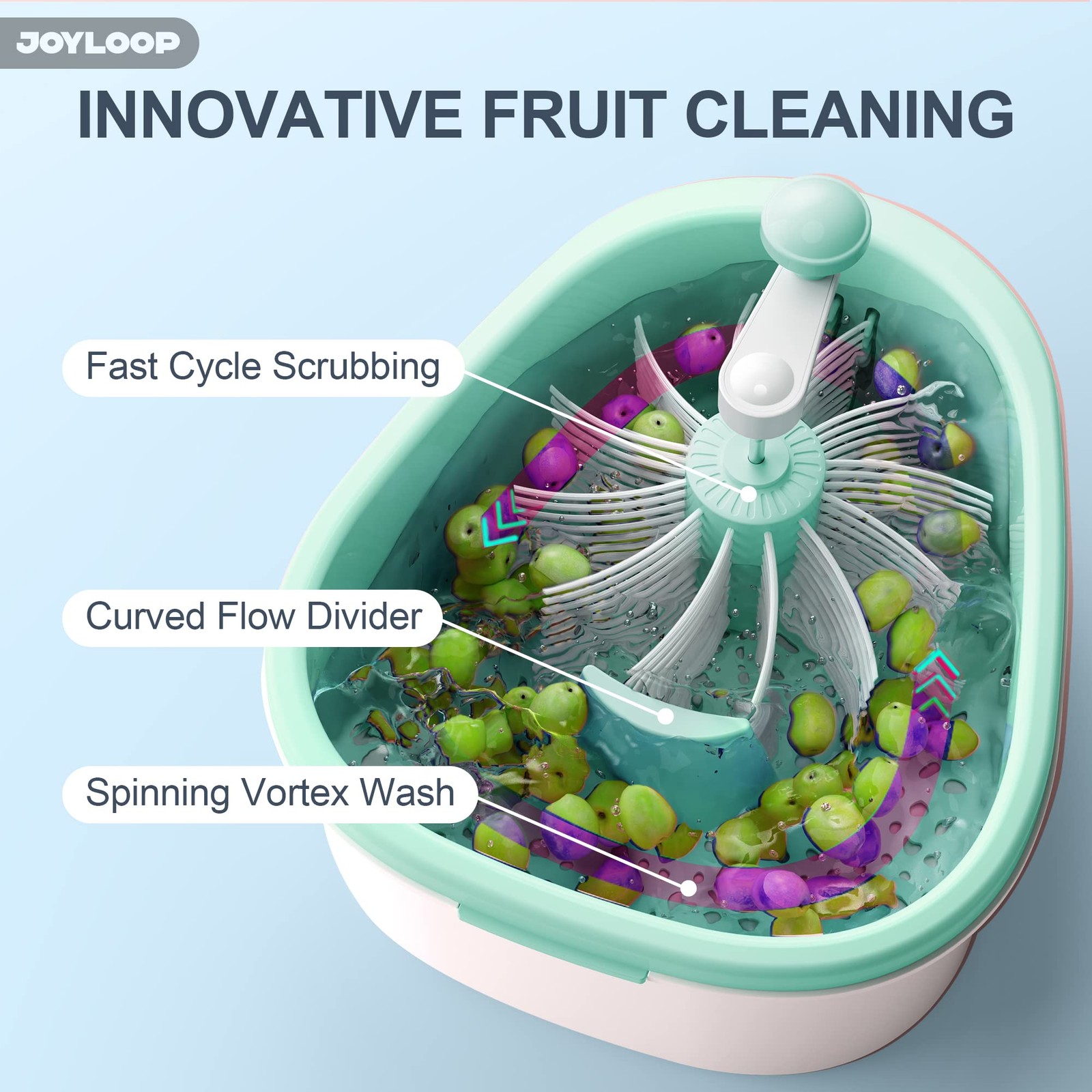 Fruit Cleaner Spinner Large Fruit Washer Spinner Fruit Cleaner Spinner with Fr