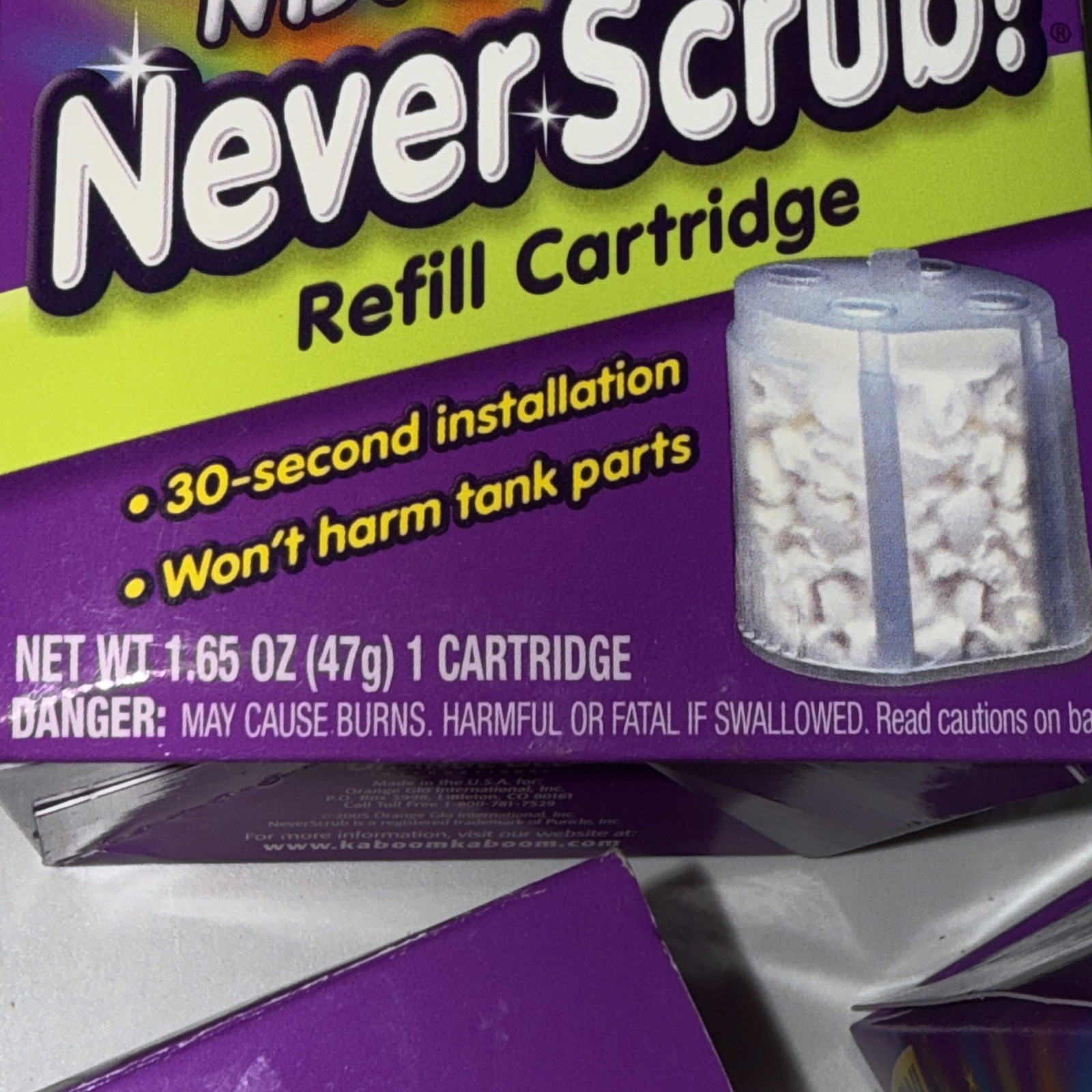 Kaboom Never Scrub Refill DISCONTINUED 2005 Drop In 1.65 oz NEW LOT OF 3