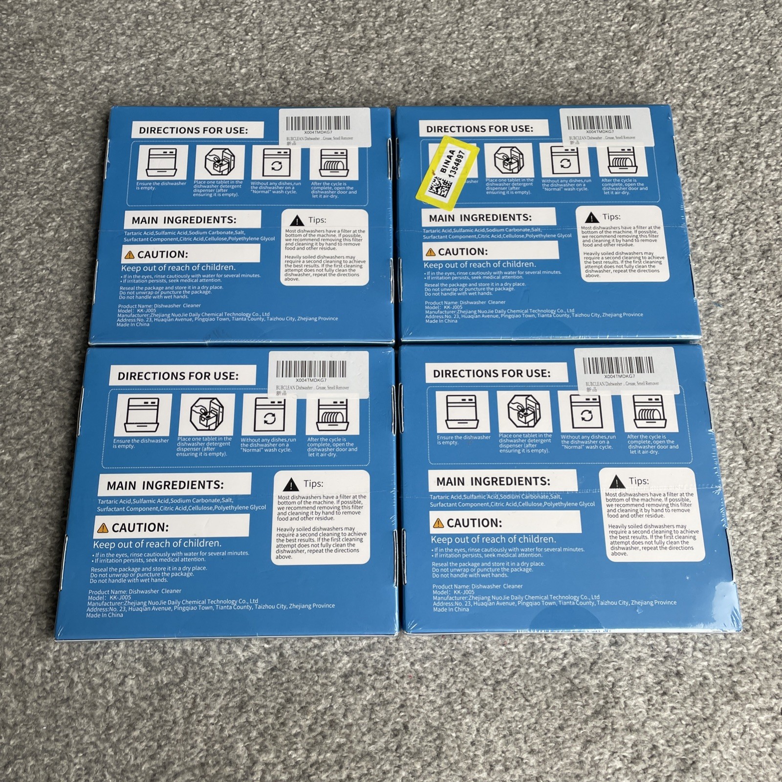 Bubclean Dishwasher Cleaner Lot Of 4