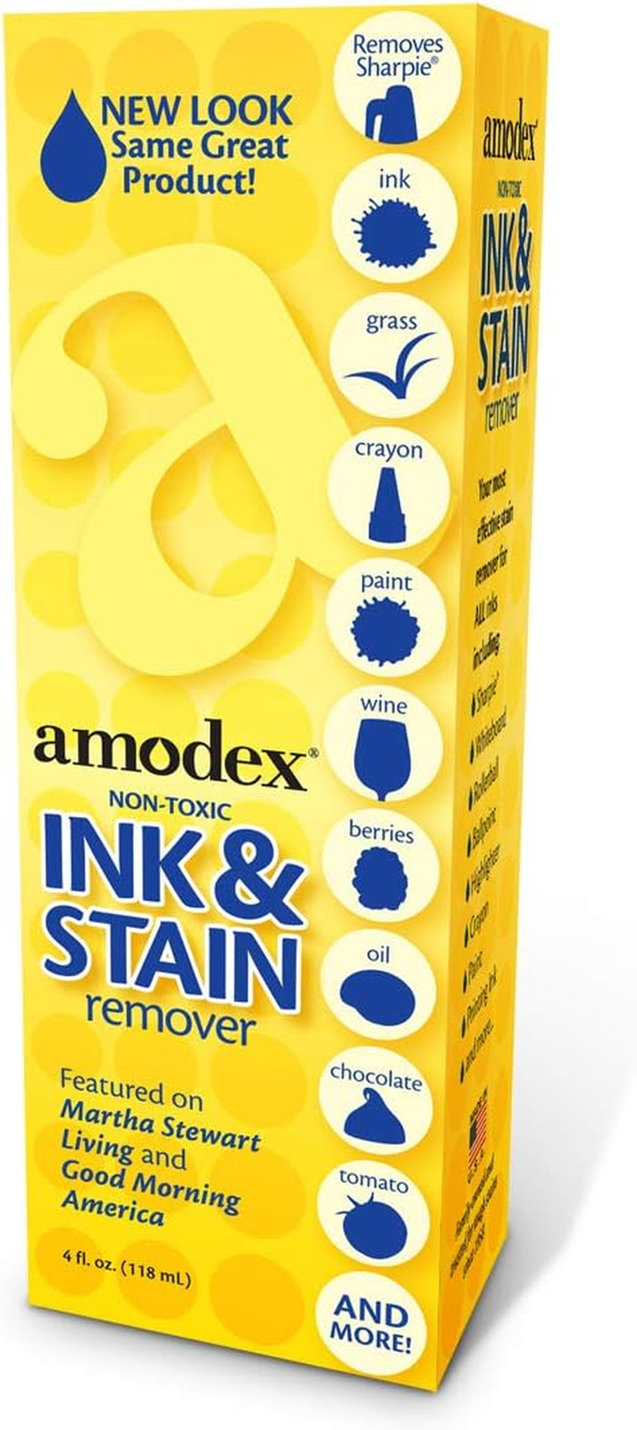 Ink and Stain Remover Unique Soap Liquid Formula 4 Fl Oz Bottle