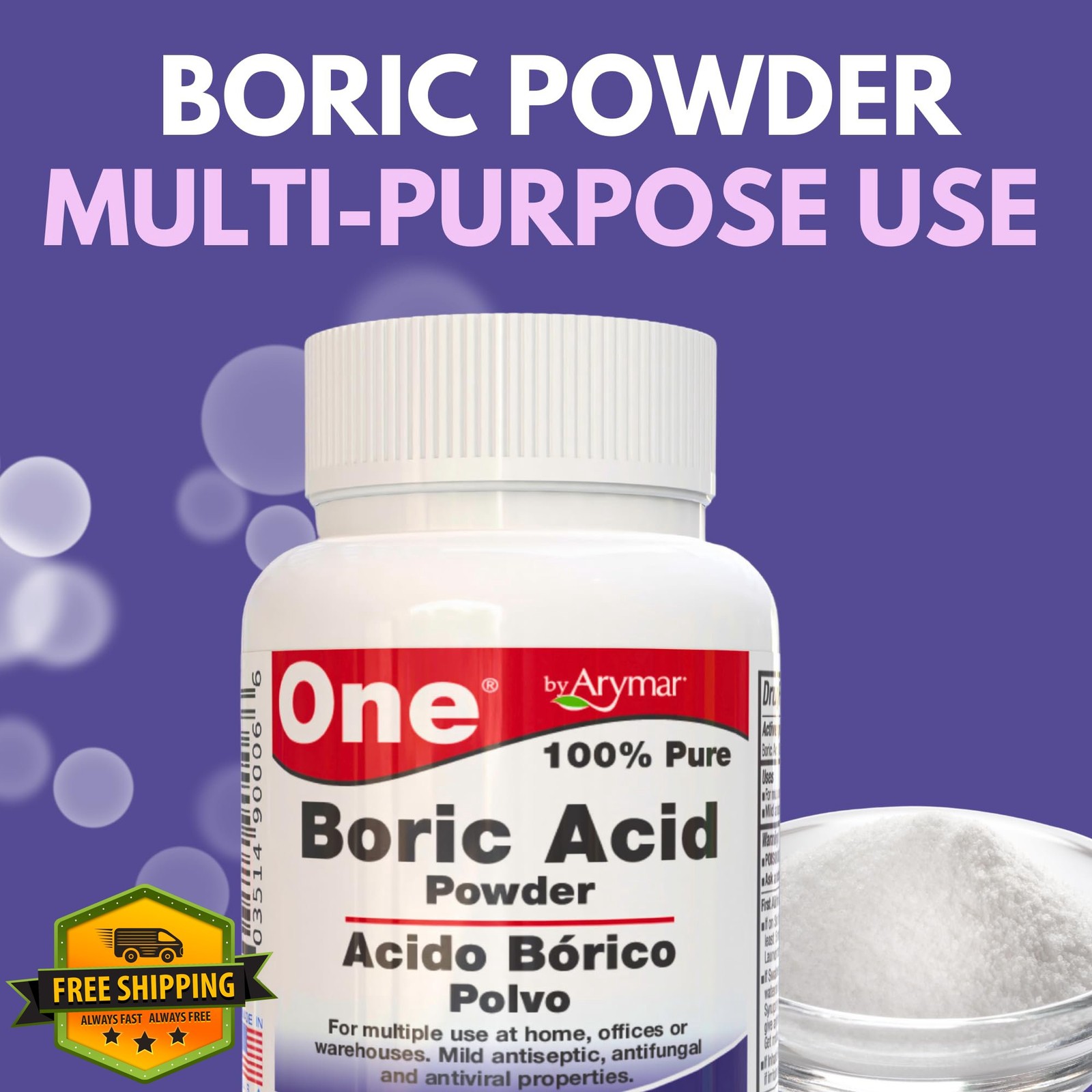 Arymar Boric Powder 8 Ounce Household Cleaner