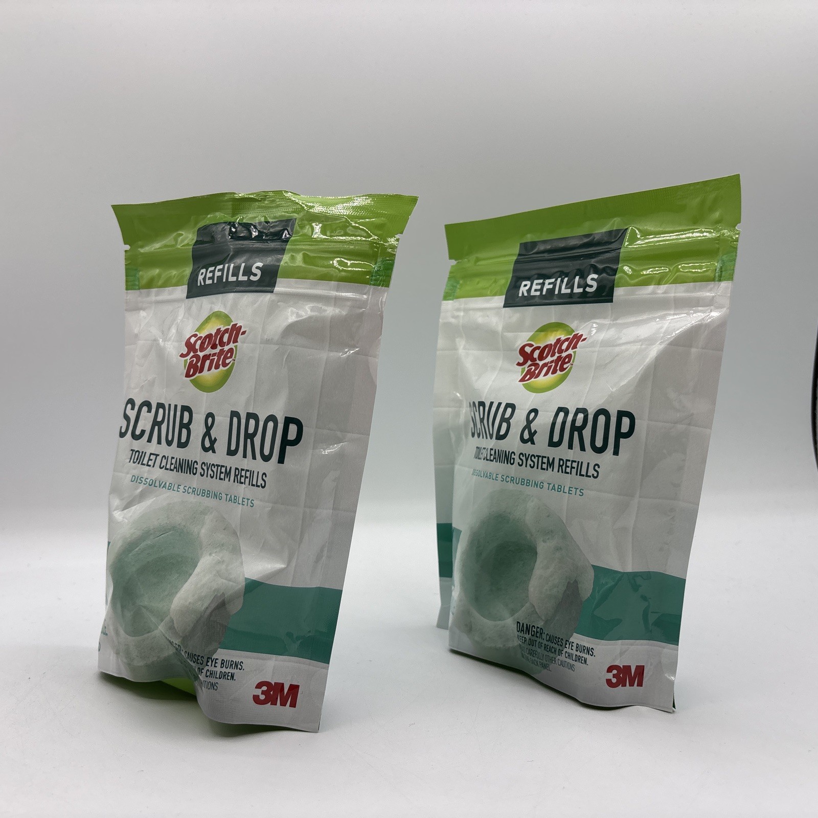 Scotch-Brite Scrub and Drop Toilet Cleaning Tablets 6 Dissolvable Scrubber Lot 2