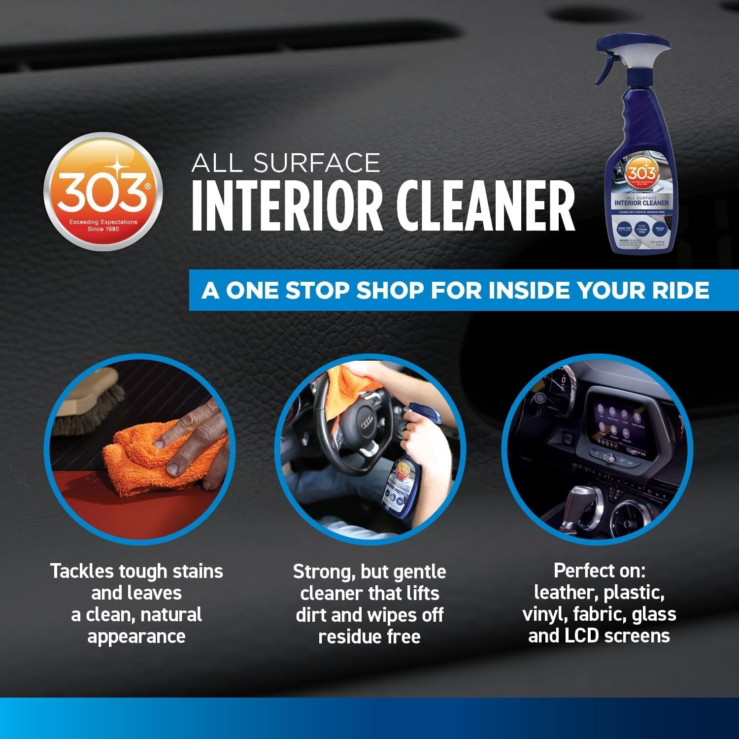 Car Interior Cleaner 16 Oz All Surface Dashboard Glass Screen Cleaning Spray New