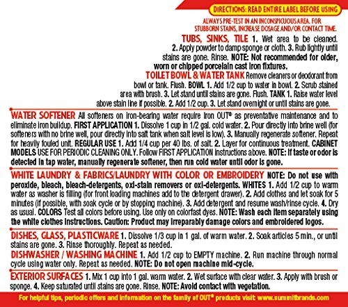 Rust Stain Remover Powder – 6 Pack, 1 lb 12 oz – Eliminate Rust in Bathrooms, Ki