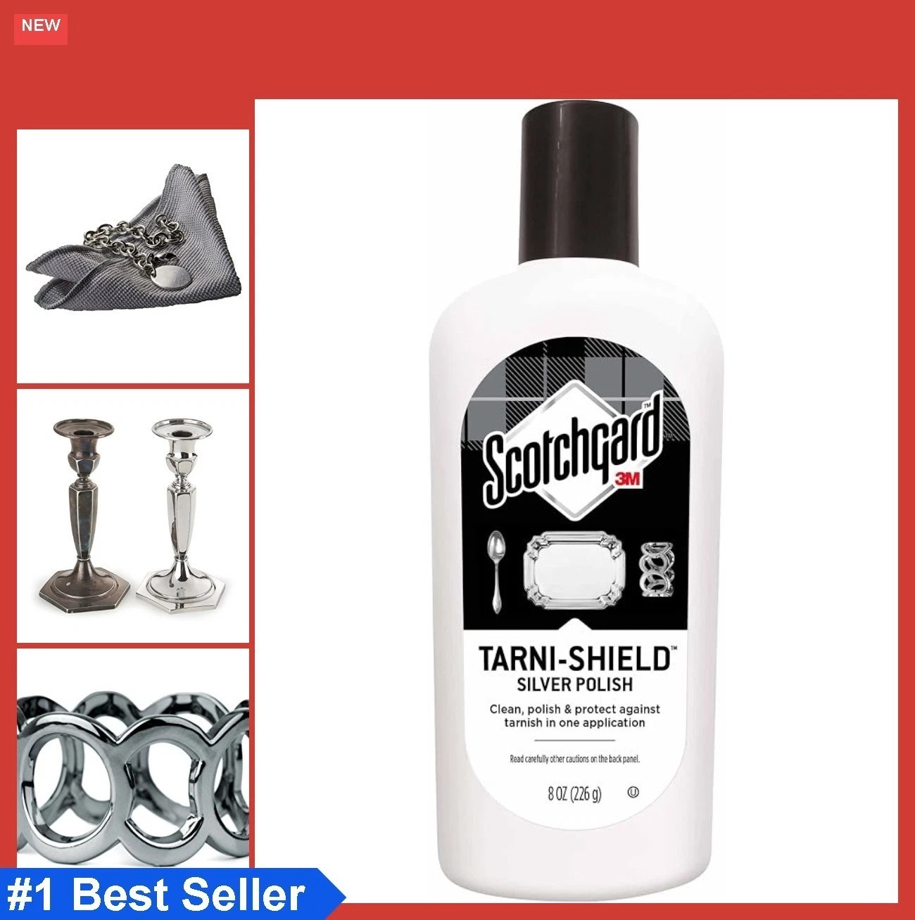 Silver Polish 8 Ounces Clean Polish Protect Against Tarnish One Application