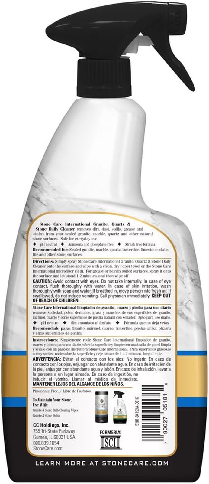 Stone Care International Granite Cleaner – 32 Fluid Ounces Granite & Stone Tile