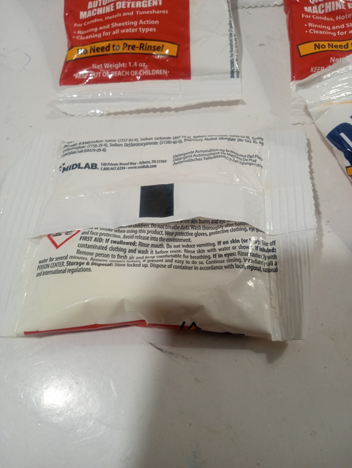 Dish Ultra Automatic Dish Machine Detergent (1.4 oz. Packet) Lot Of 10